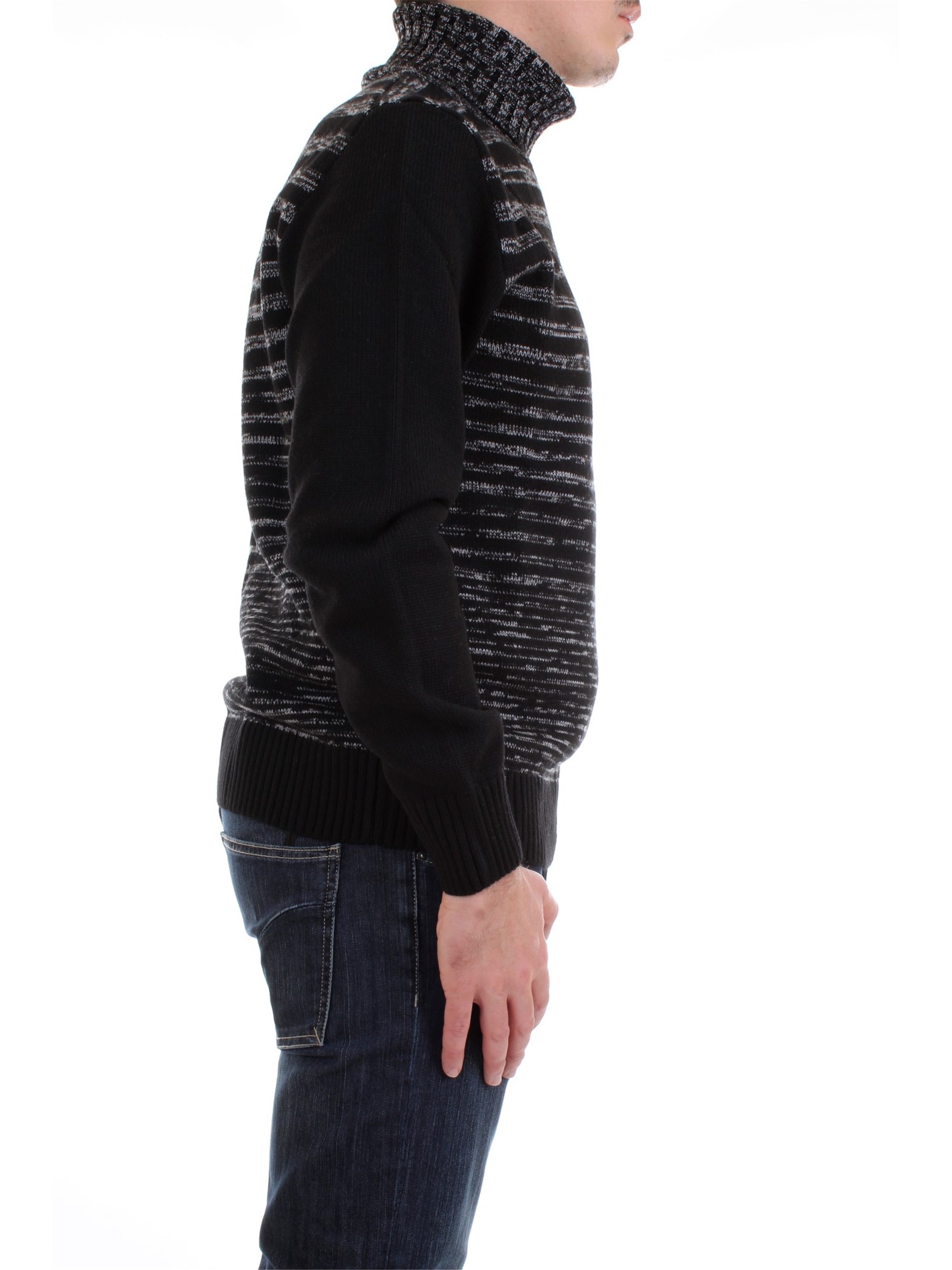 Umberto Vallati 8225 7260 Black Clothing Man Pullover Umberto Vallati 8225 7260 Black Clothing Man Pullover
