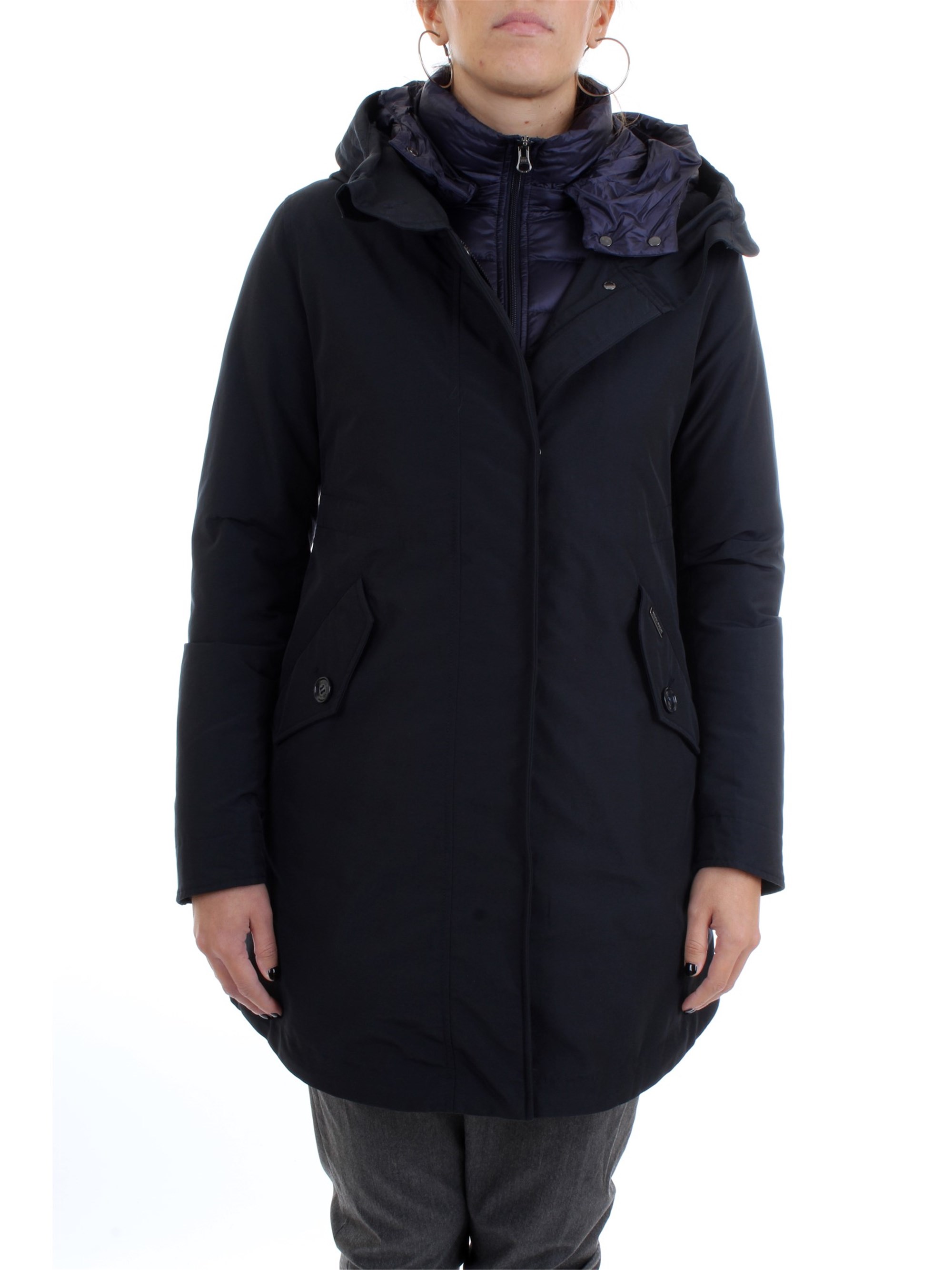 WOOLRICH WWCPS2497 Blue Clothing Woman Jacket WOOLRICH WWCPS2497 Blue Clothing Woman Jacket
