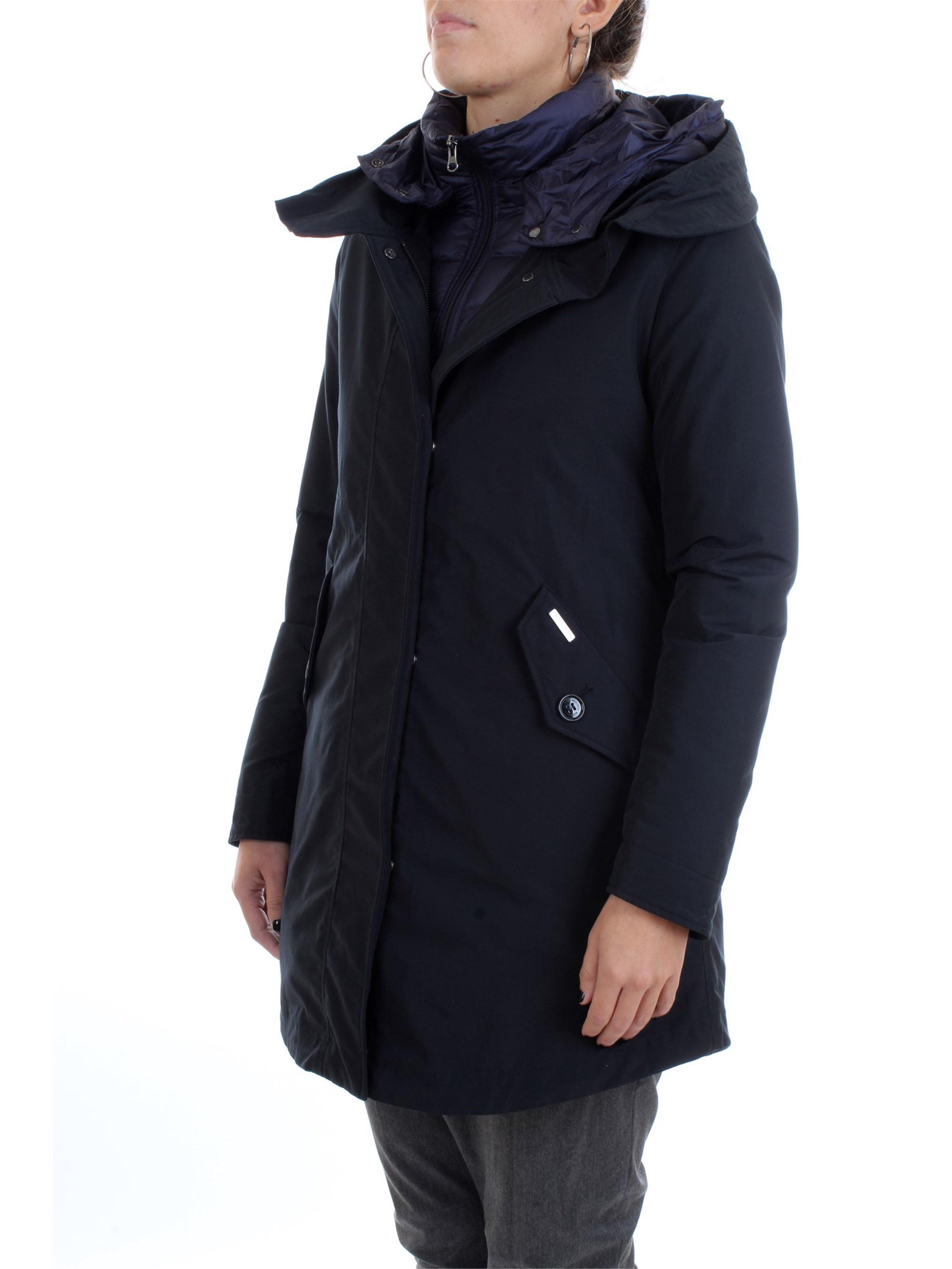 WOOLRICH WWCPS2497 Blue Clothing Woman Jacket WOOLRICH WWCPS2497 Blue Clothing Woman Jacket