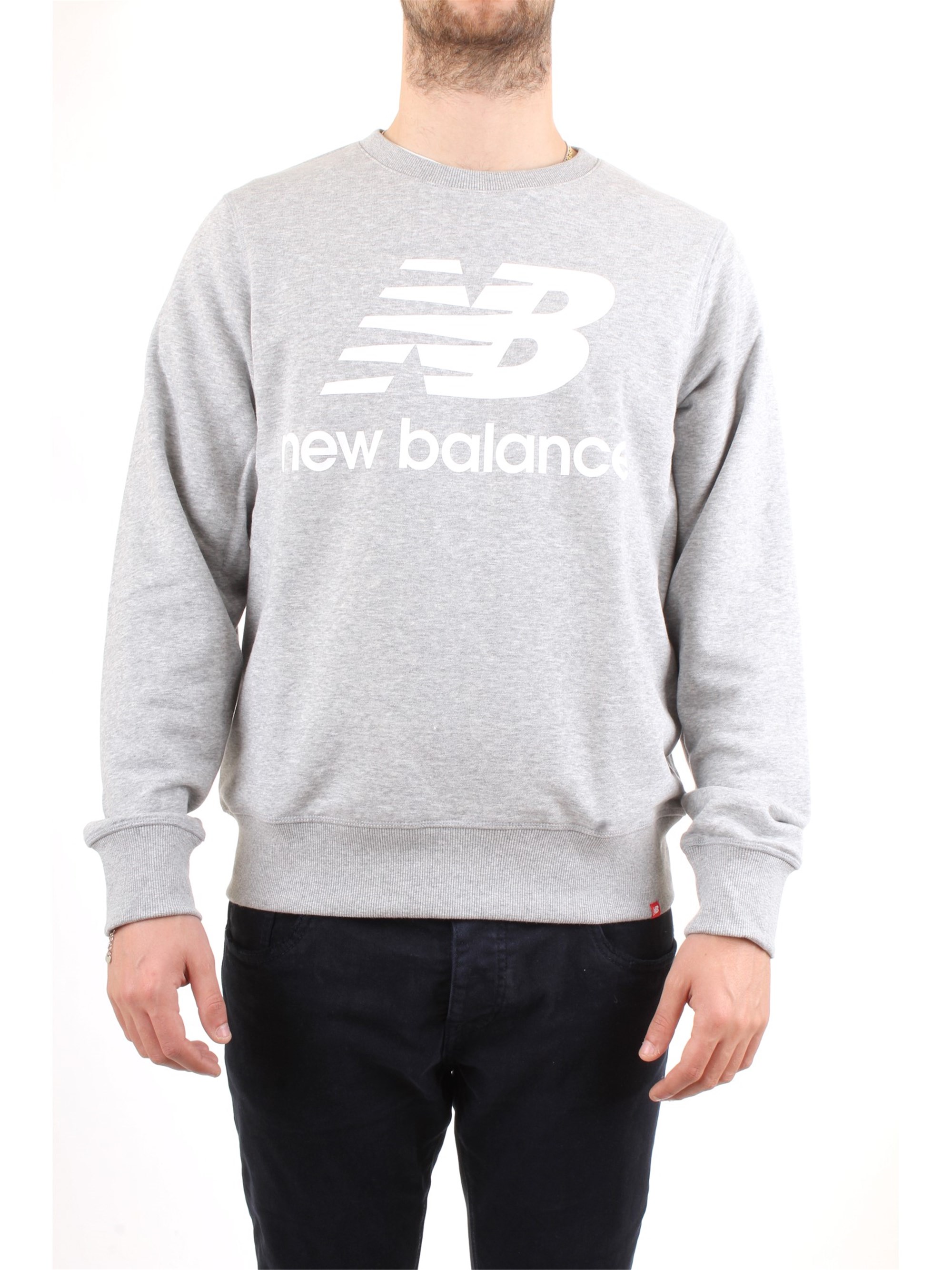 NEW BALANCE MT91548 Grey Clothing Man Sweater NEW BALANCE MT91548 Grey Clothing Man Sweater