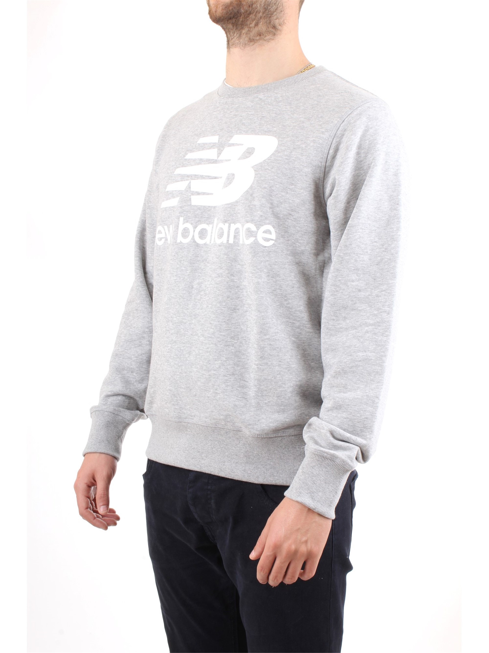 NEW BALANCE MT91548 Grey Clothing Man Sweater NEW BALANCE MT91548 Grey Clothing Man Sweater