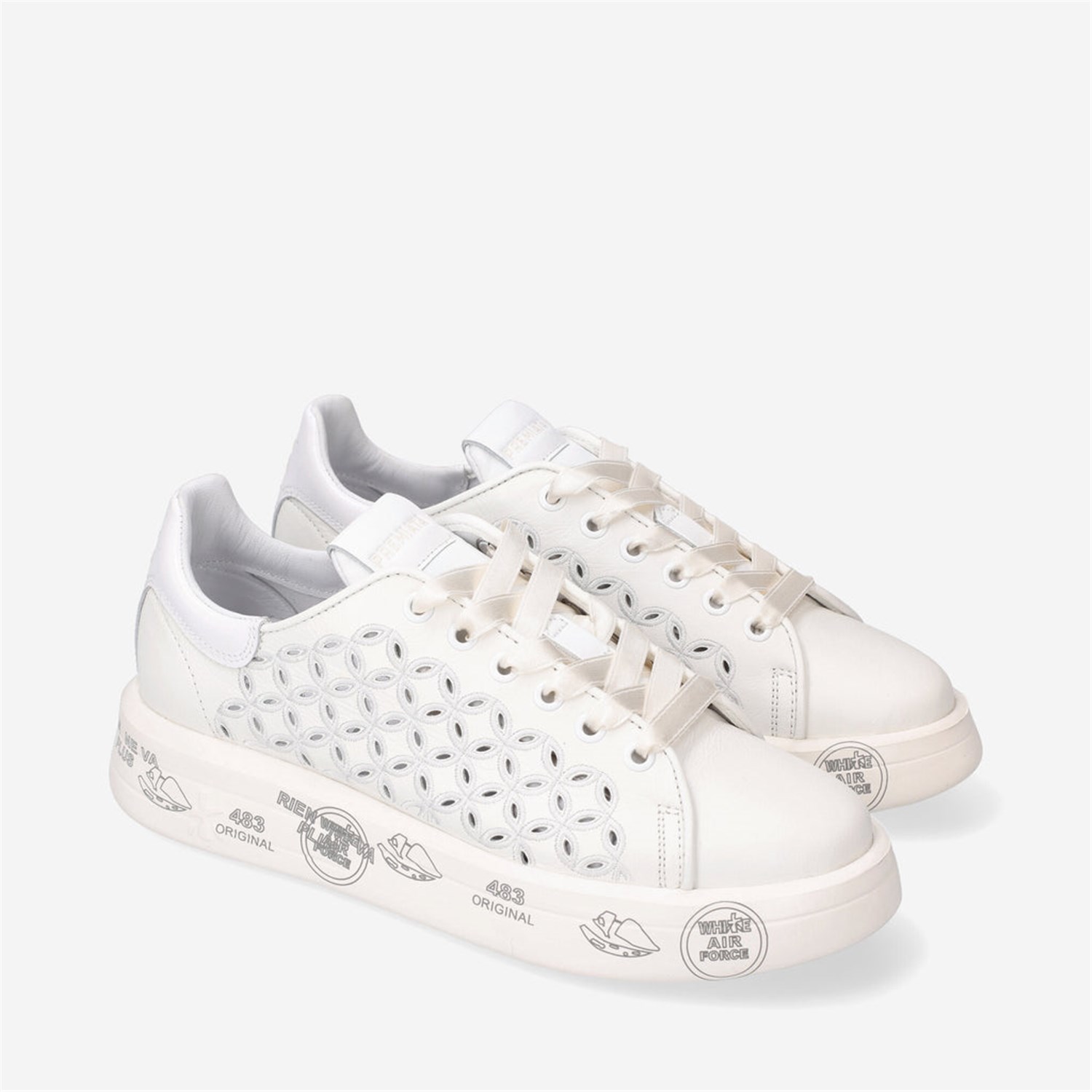 PREMIATA 6283 Bianco Scarpe Donna Sneakers PREMIATA 6283 Bianco Scarpe Donna Sneakers