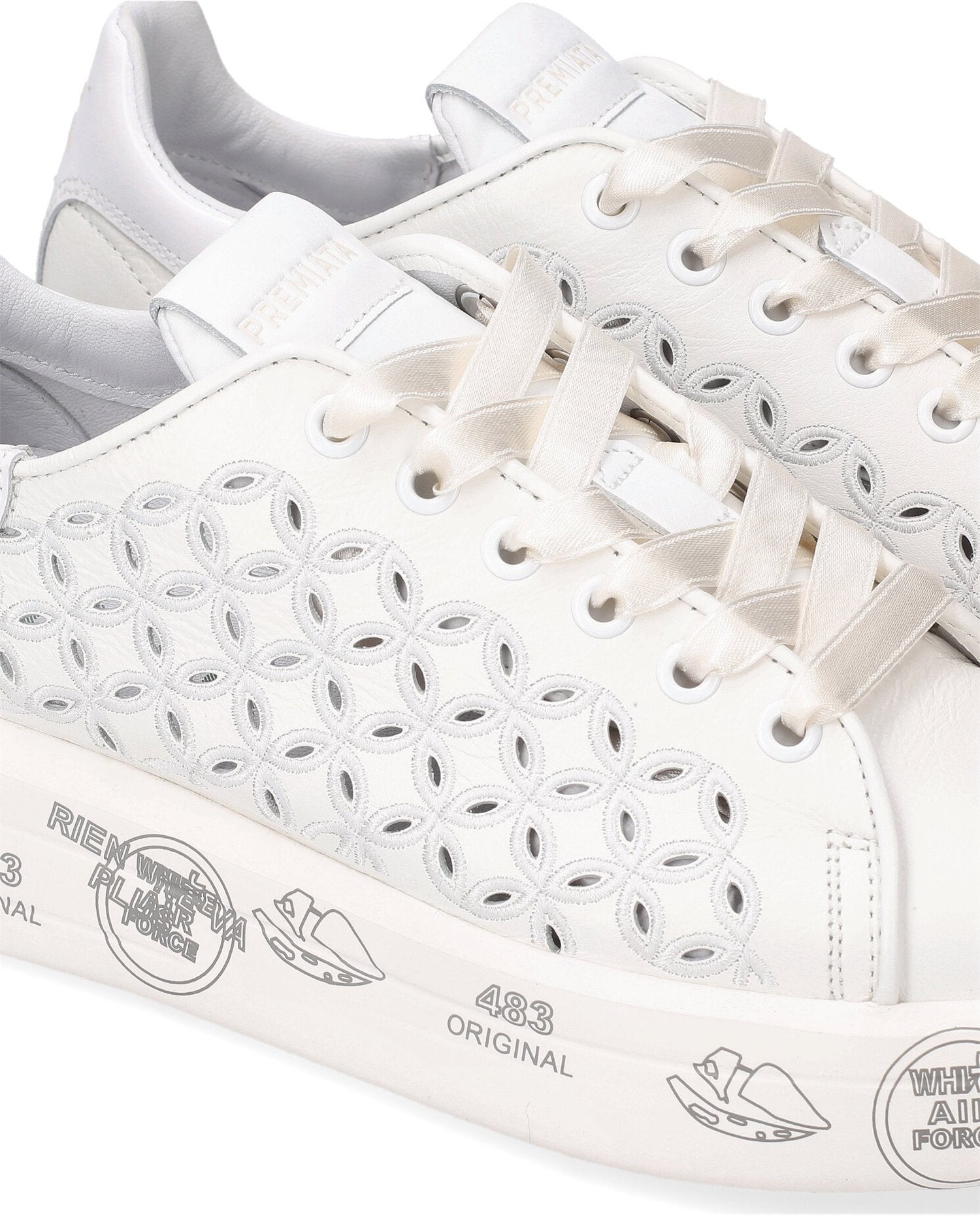 PREMIATA 6283 Bianco Scarpe Donna Sneakers PREMIATA 6283 Bianco Scarpe Donna Sneakers