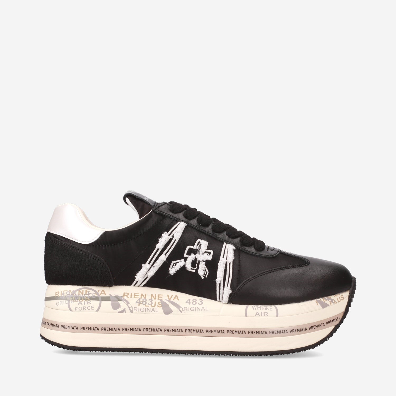 PREMIATA 6953 Nero Scarpe Donna Sneakers PREMIATA 6953 Nero Scarpe Donna Sneakers