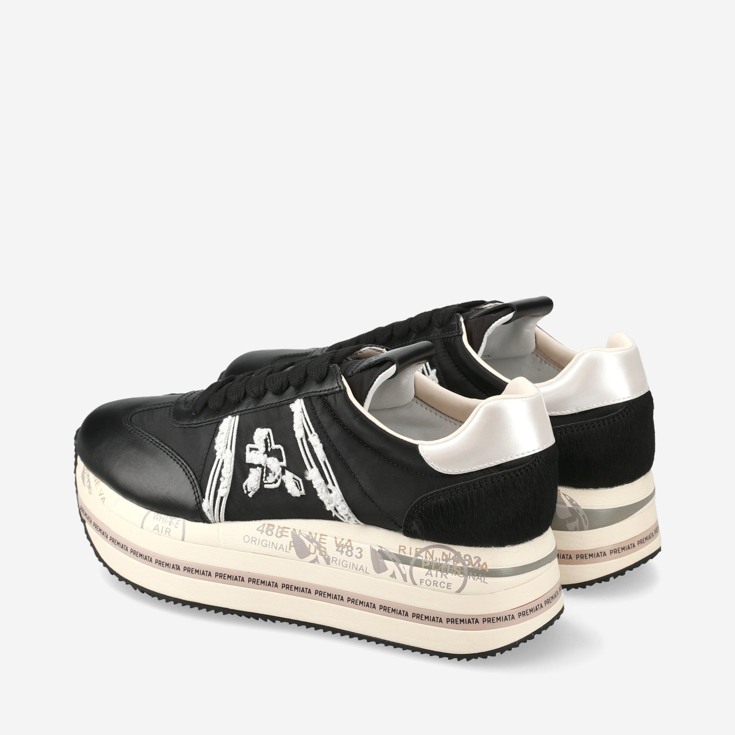 PREMIATA 6953 Nero Scarpe Donna Sneakers PREMIATA 6953 Nero Scarpe Donna Sneakers