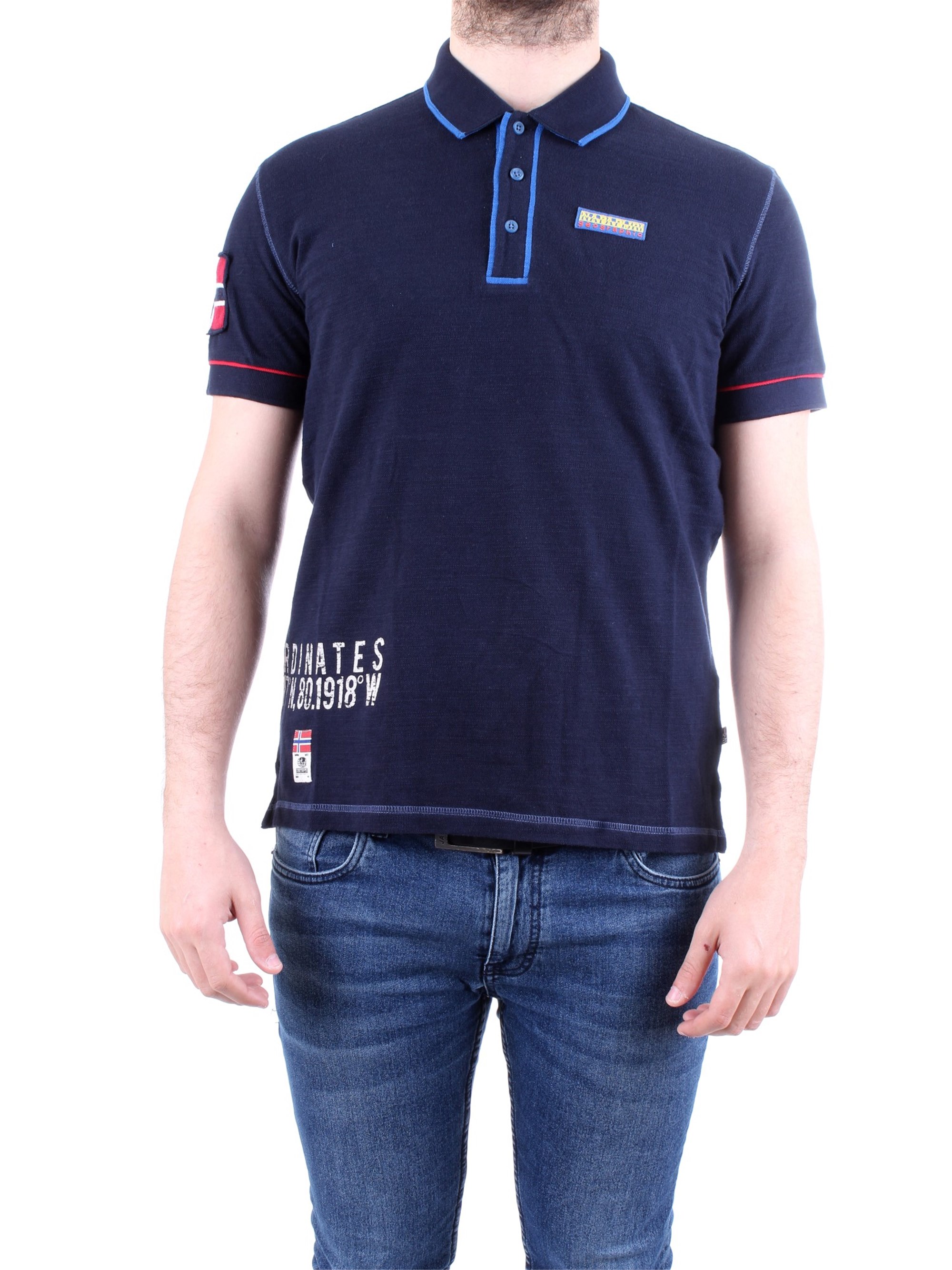 NAPAPIJRI N0YIG0 Blue Clothing Man Polo shirt NAPAPIJRI N0YIG0 Blue Clothing Man Polo shirt