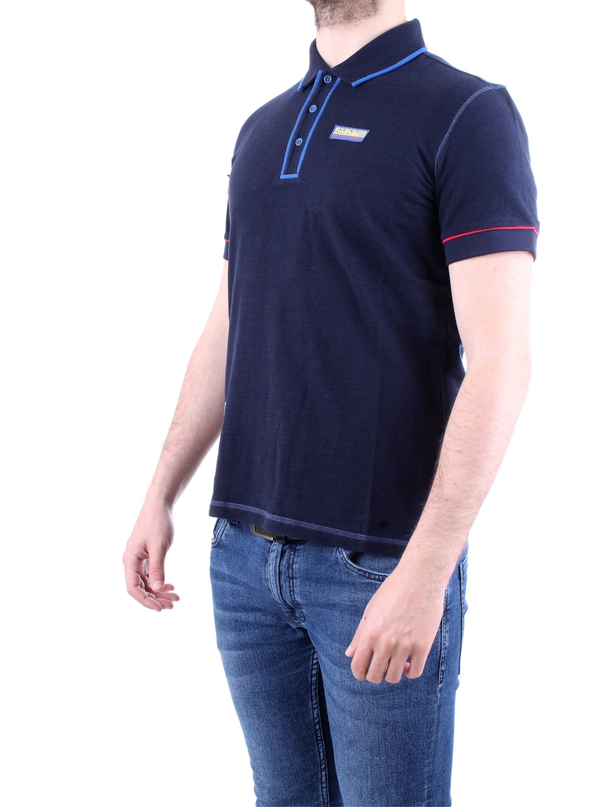 NAPAPIJRI N0YIG0 Blue Clothing Man Polo shirt NAPAPIJRI N0YIG0 Blue Clothing Man Polo shirt