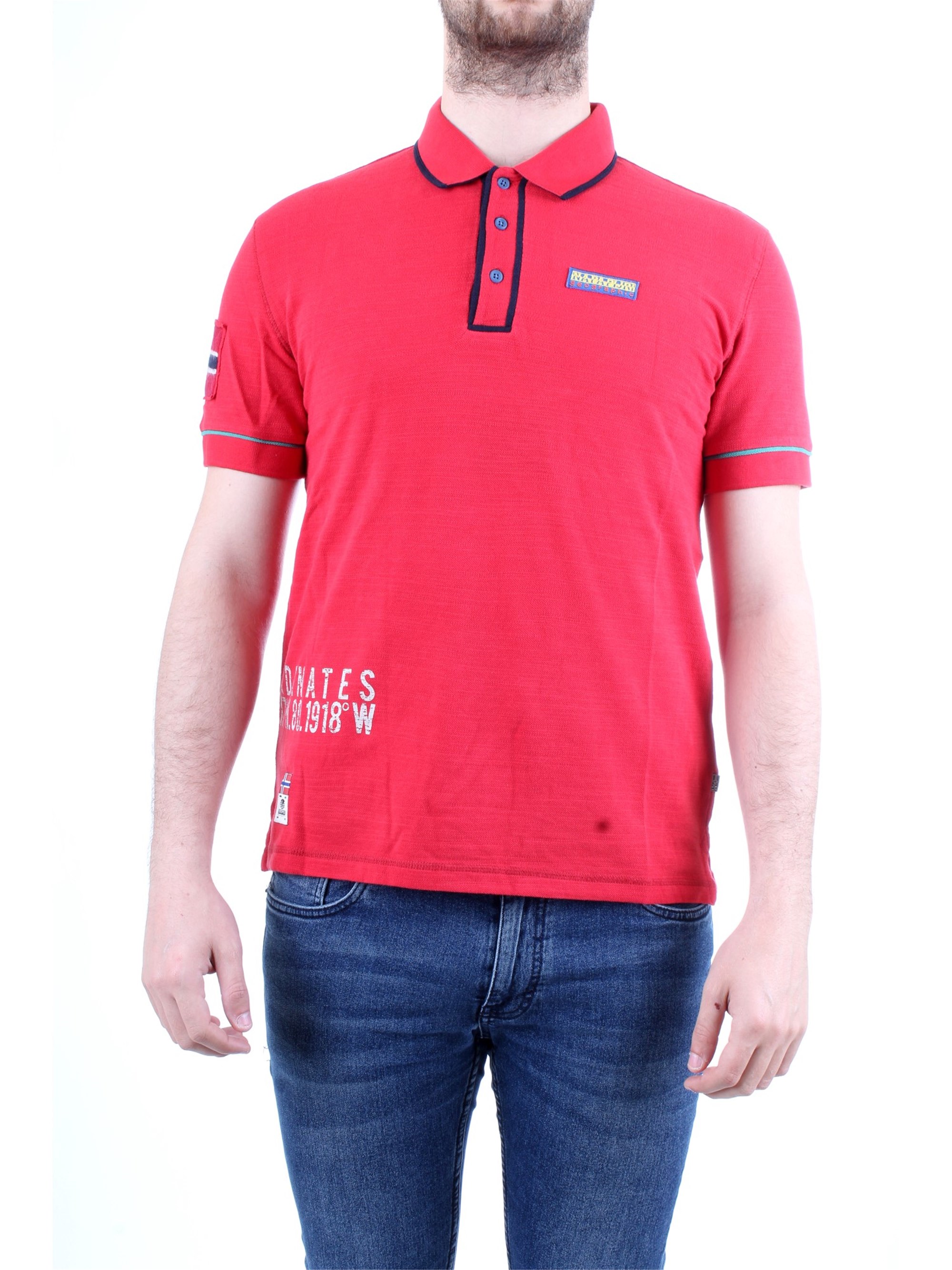 NAPAPIJRI N0YIG0 Red Clothing Man Polo shirt NAPAPIJRI N0YIG0 Red Clothing Man Polo shirt