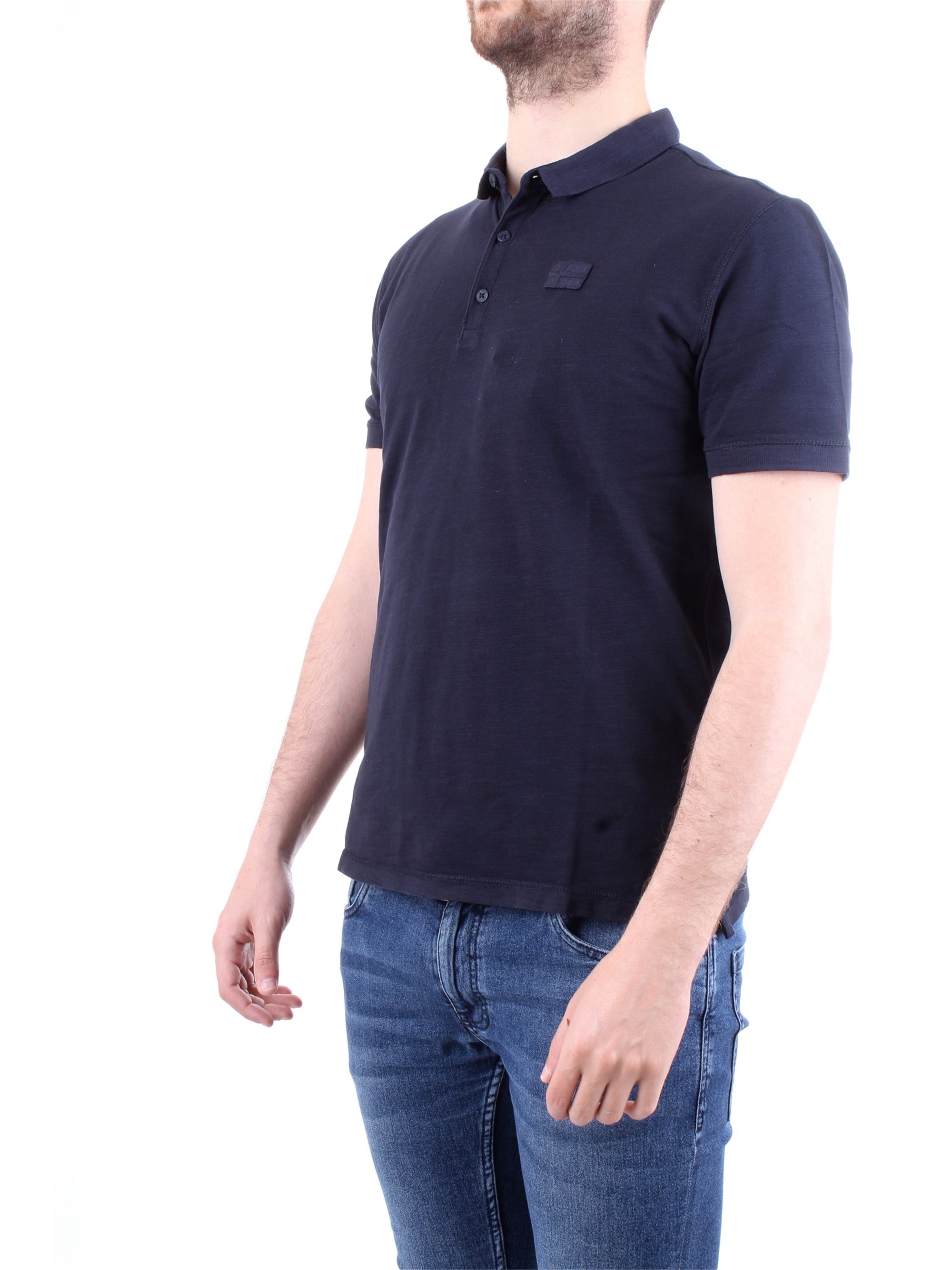 NAPAPIJRI N0YIFY Blue Clothing Man Polo shirt NAPAPIJRI N0YIFY Blue Clothing Man Polo shirt