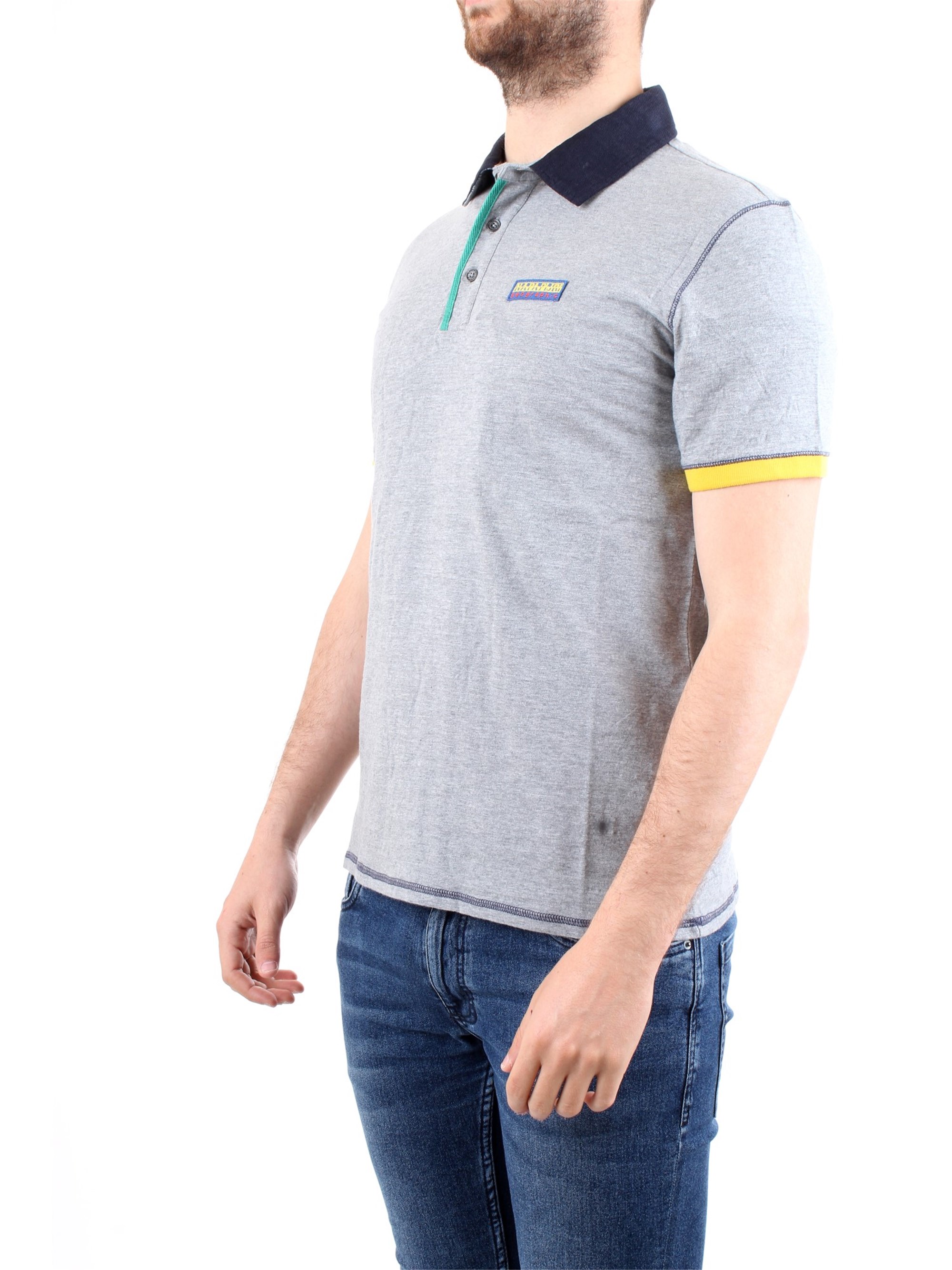 NAPAPIJRI N0YIG1 Grey Clothing Man Polo shirt NAPAPIJRI N0YIG1 Grey Clothing Man Polo shirt