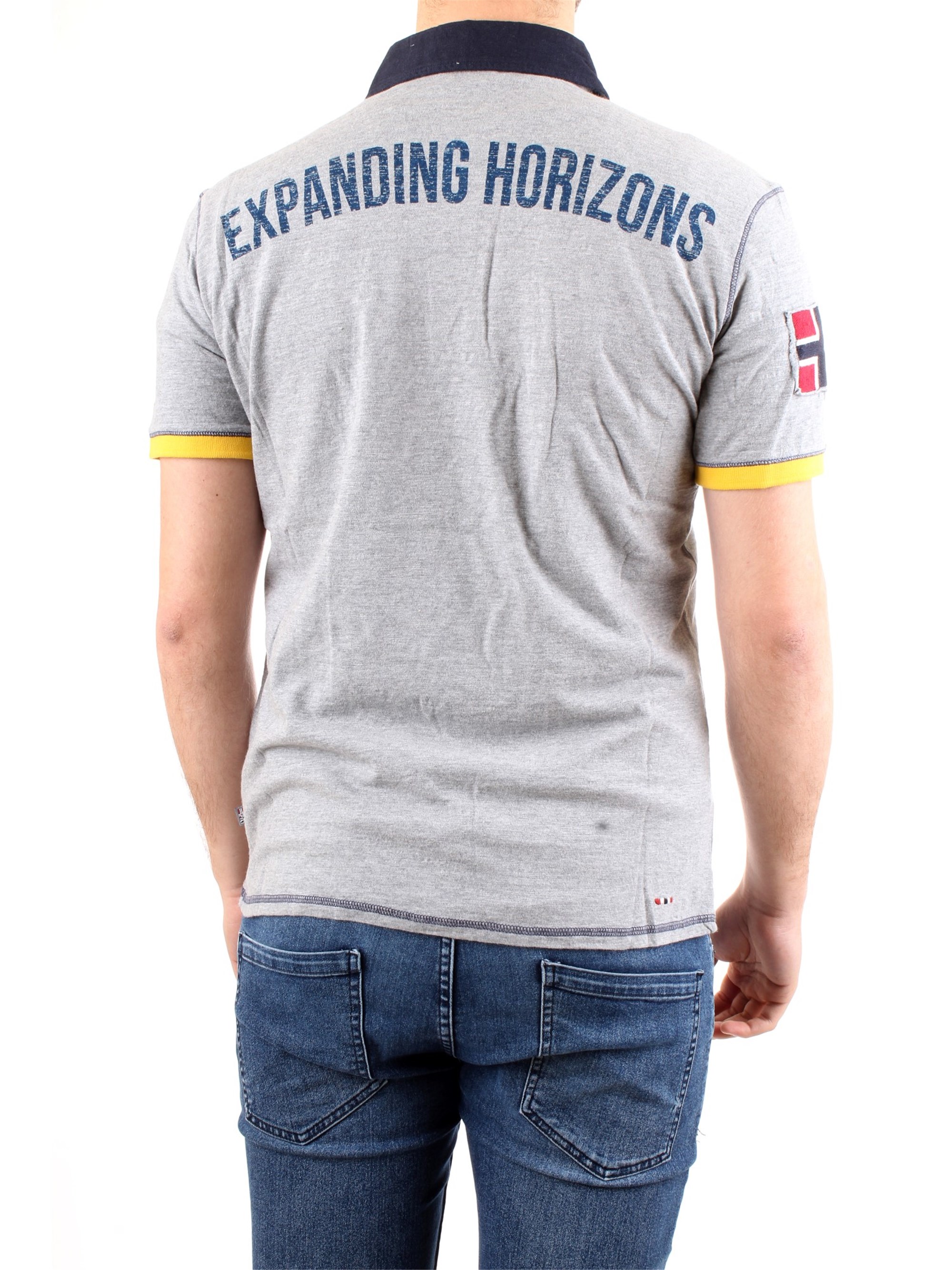 NAPAPIJRI N0YIG1 Grey Clothing Man Polo shirt NAPAPIJRI N0YIG1 Grey Clothing Man Polo shirt