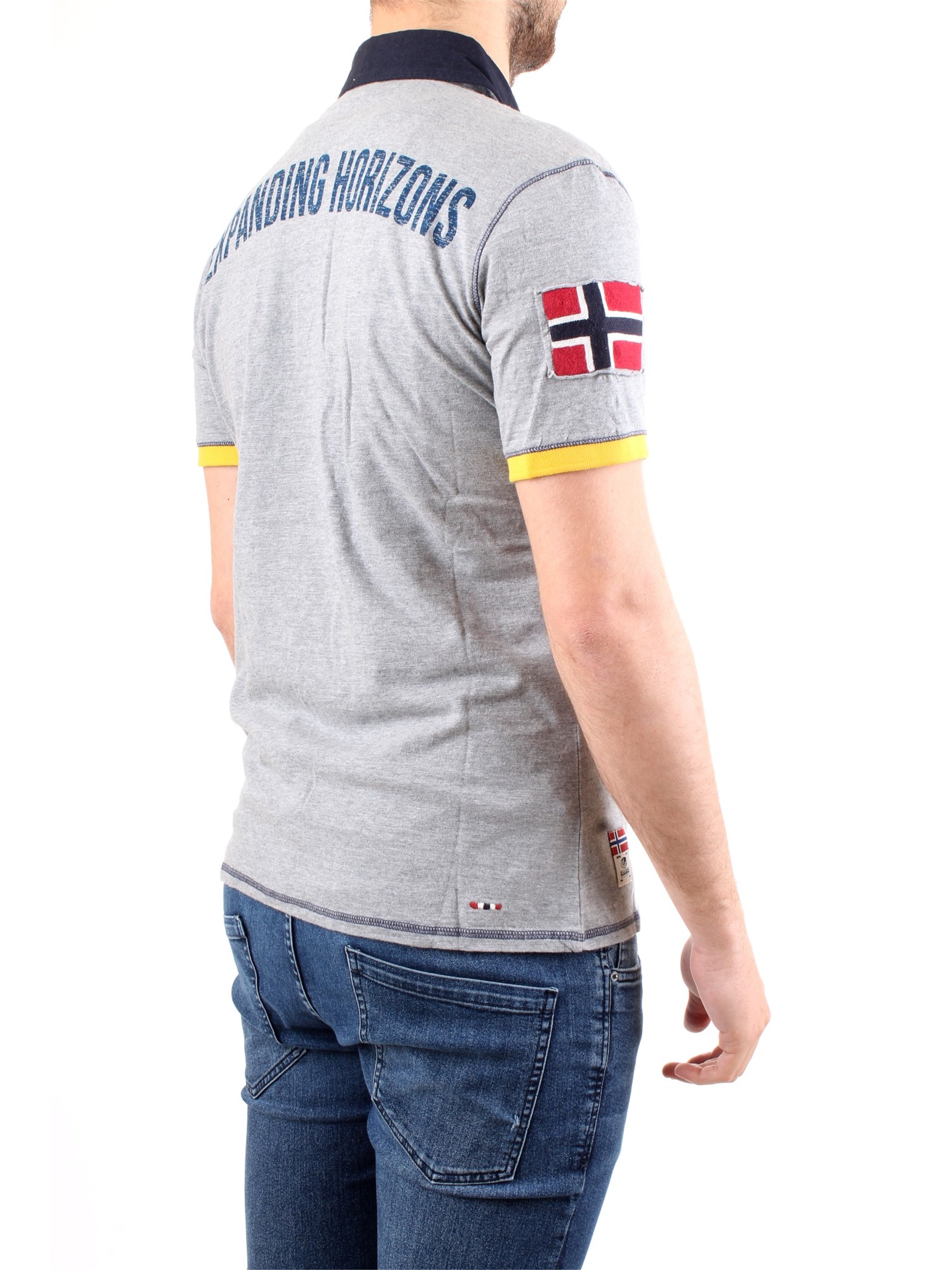 NAPAPIJRI N0YIG1 Grey Clothing Man Polo shirt NAPAPIJRI N0YIG1 Grey Clothing Man Polo shirt
