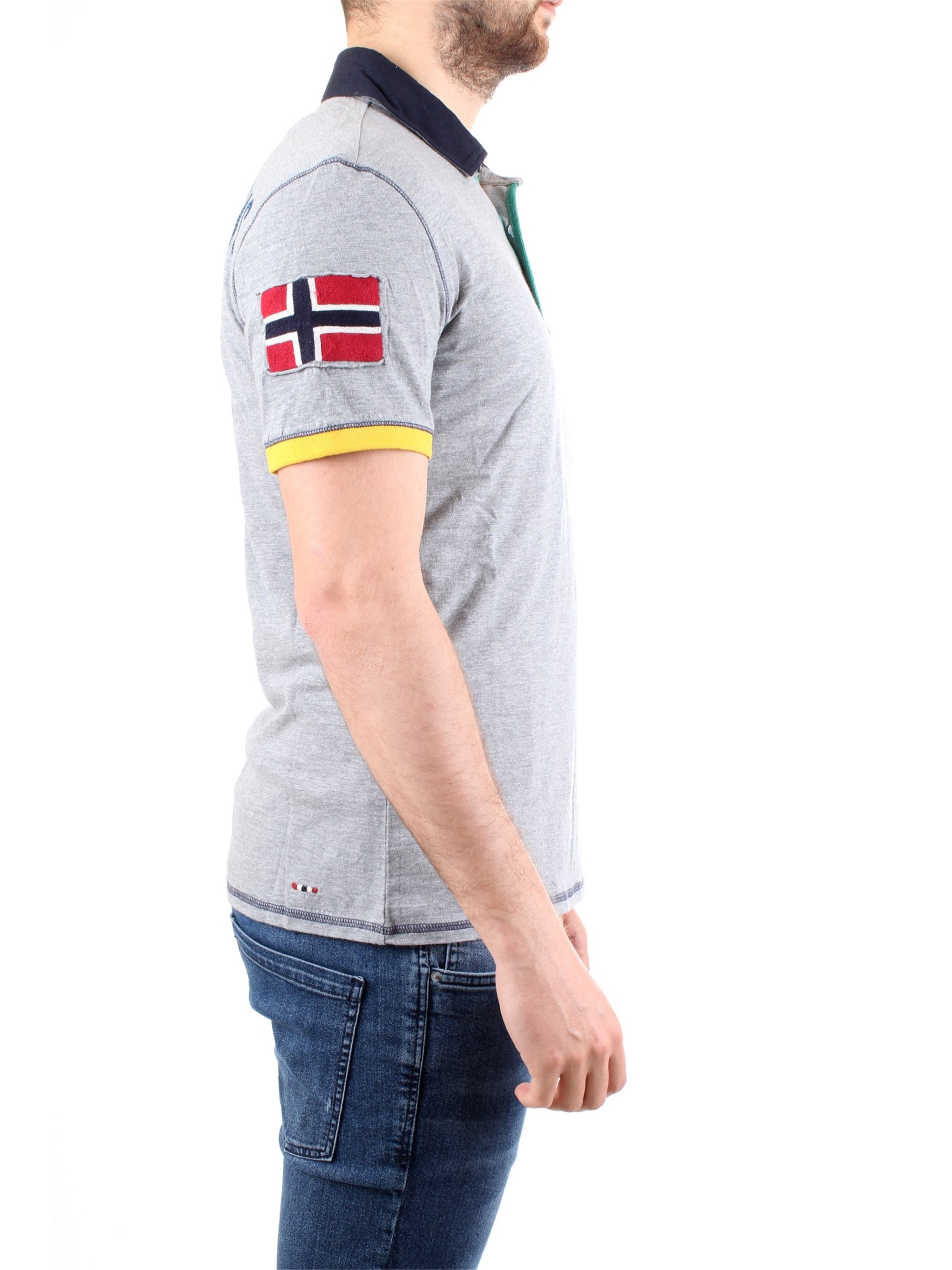 NAPAPIJRI N0YIG1 Grey Clothing Man Polo shirt NAPAPIJRI N0YIG1 Grey Clothing Man Polo shirt