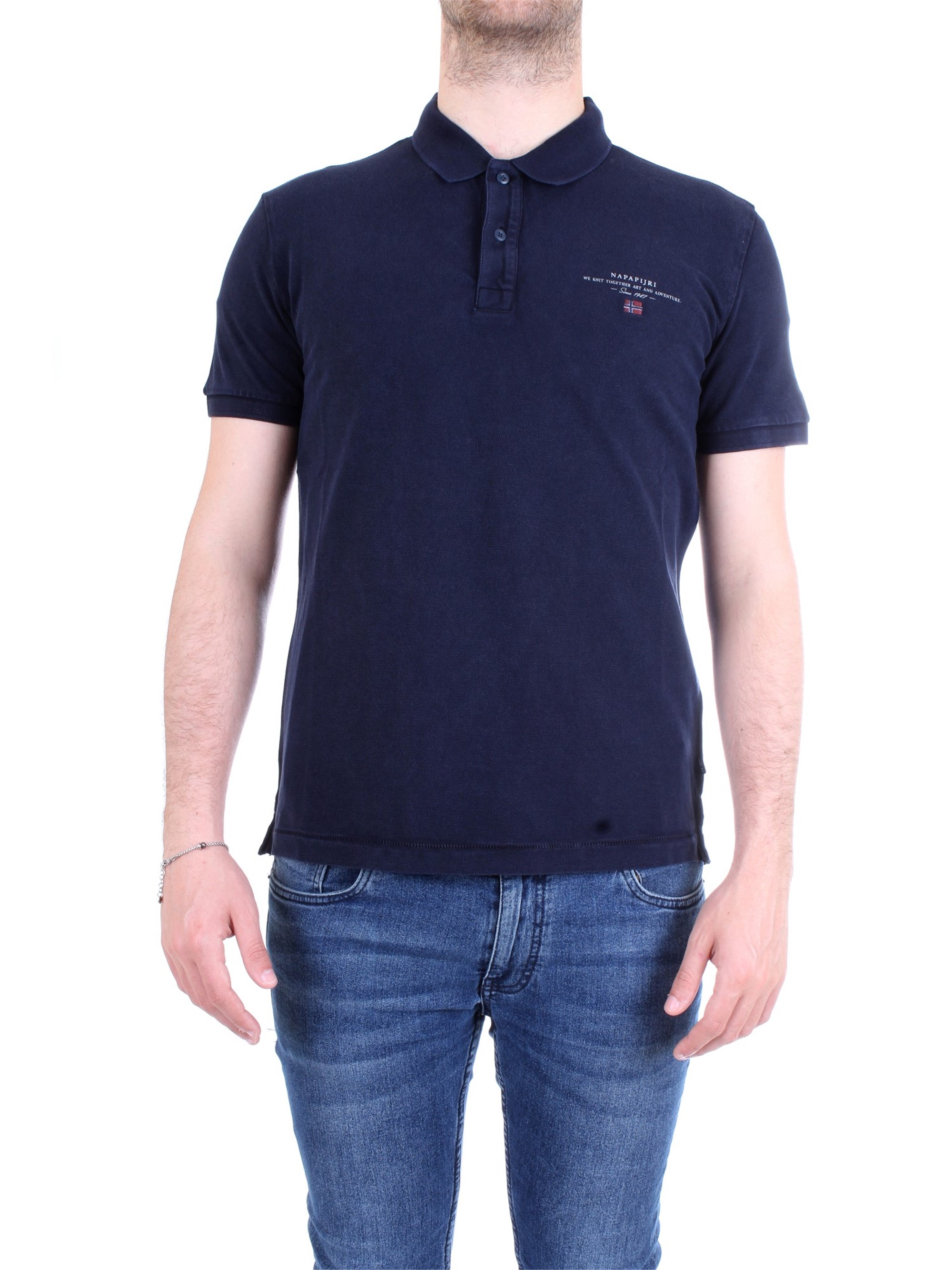NAPAPIJRI N0YIJ5 Blue Clothing Man Polo shirt NAPAPIJRI N0YIJ5 Blue Clothing Man Polo shirt