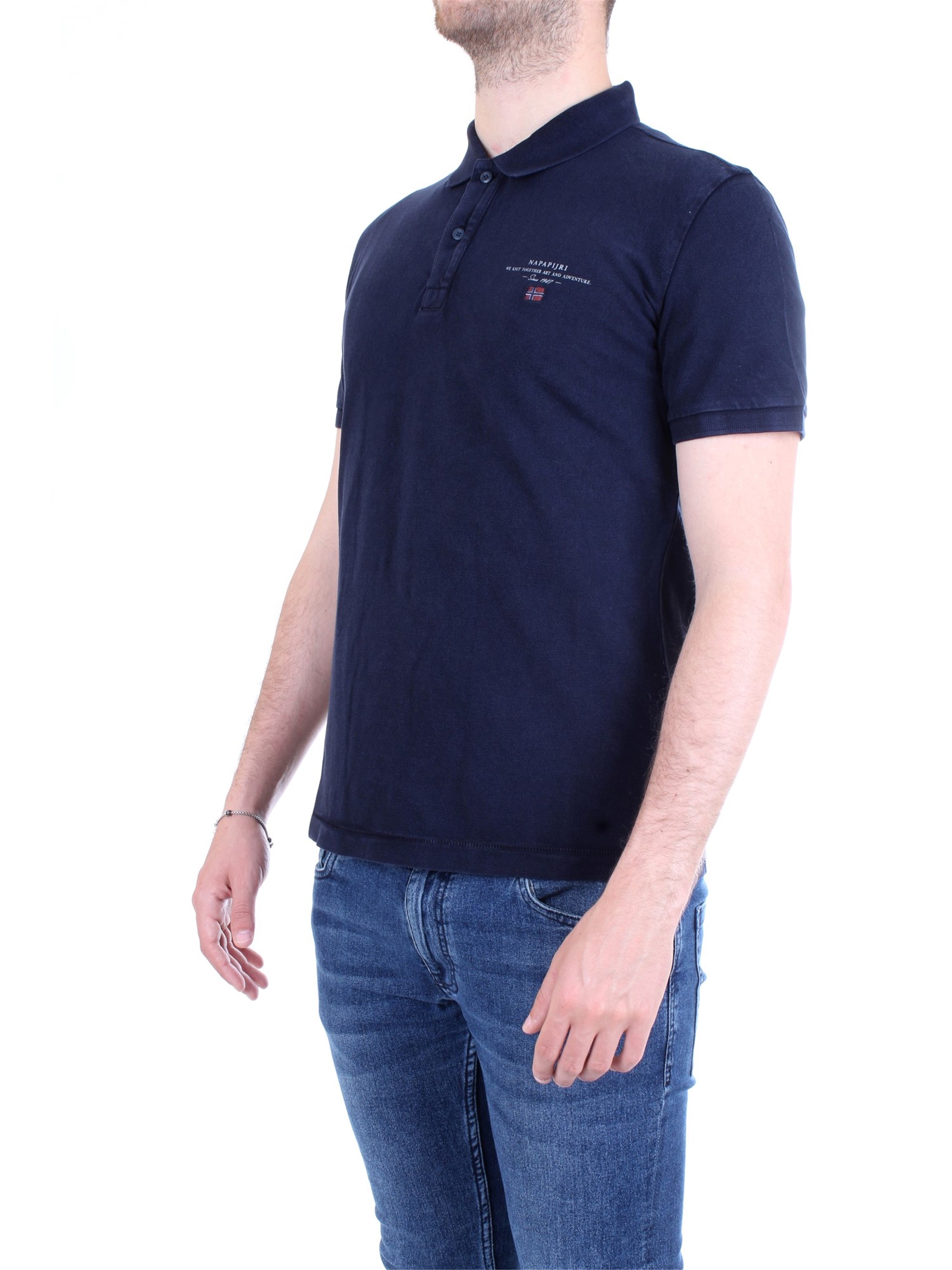 NAPAPIJRI N0YIJ5 Blue Clothing Man Polo shirt NAPAPIJRI N0YIJ5 Blue Clothing Man Polo shirt