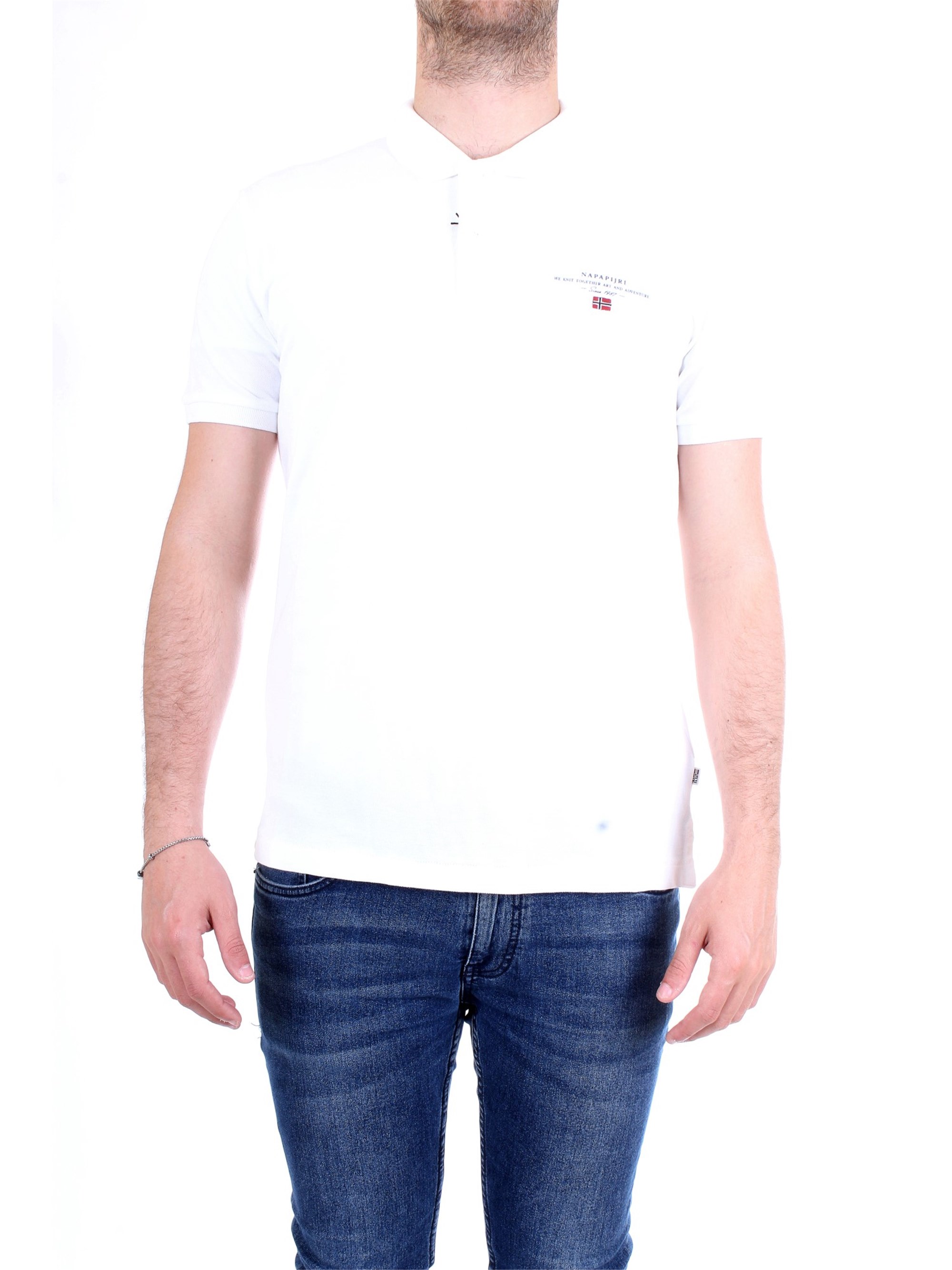 NAPAPIJRI N0YIJ5 White Clothing Man Polo shirt NAPAPIJRI N0YIJ5 White Clothing Man Polo shirt