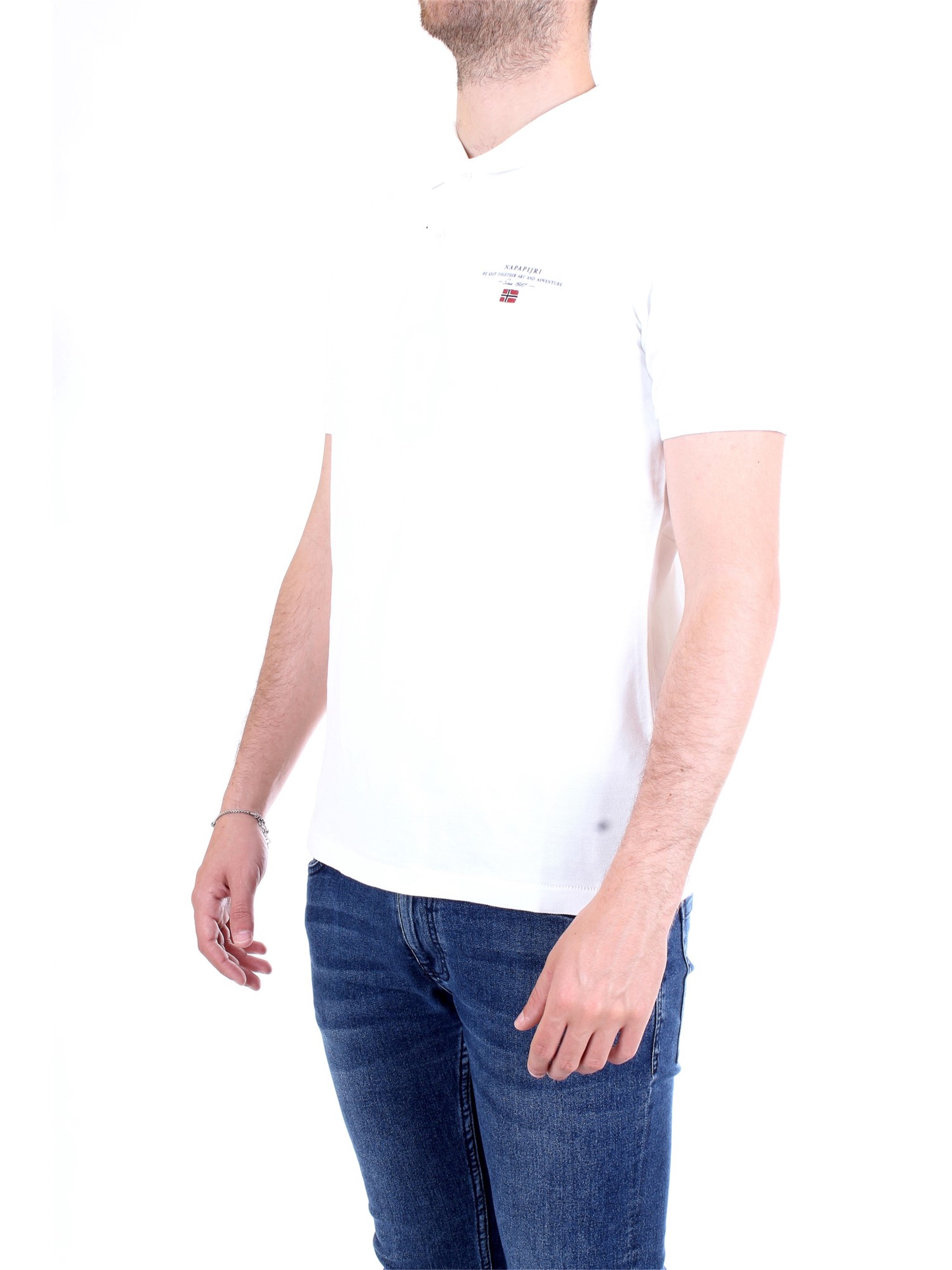 NAPAPIJRI N0YIJ5 White Clothing Man Polo shirt NAPAPIJRI N0YIJ5 White Clothing Man Polo shirt