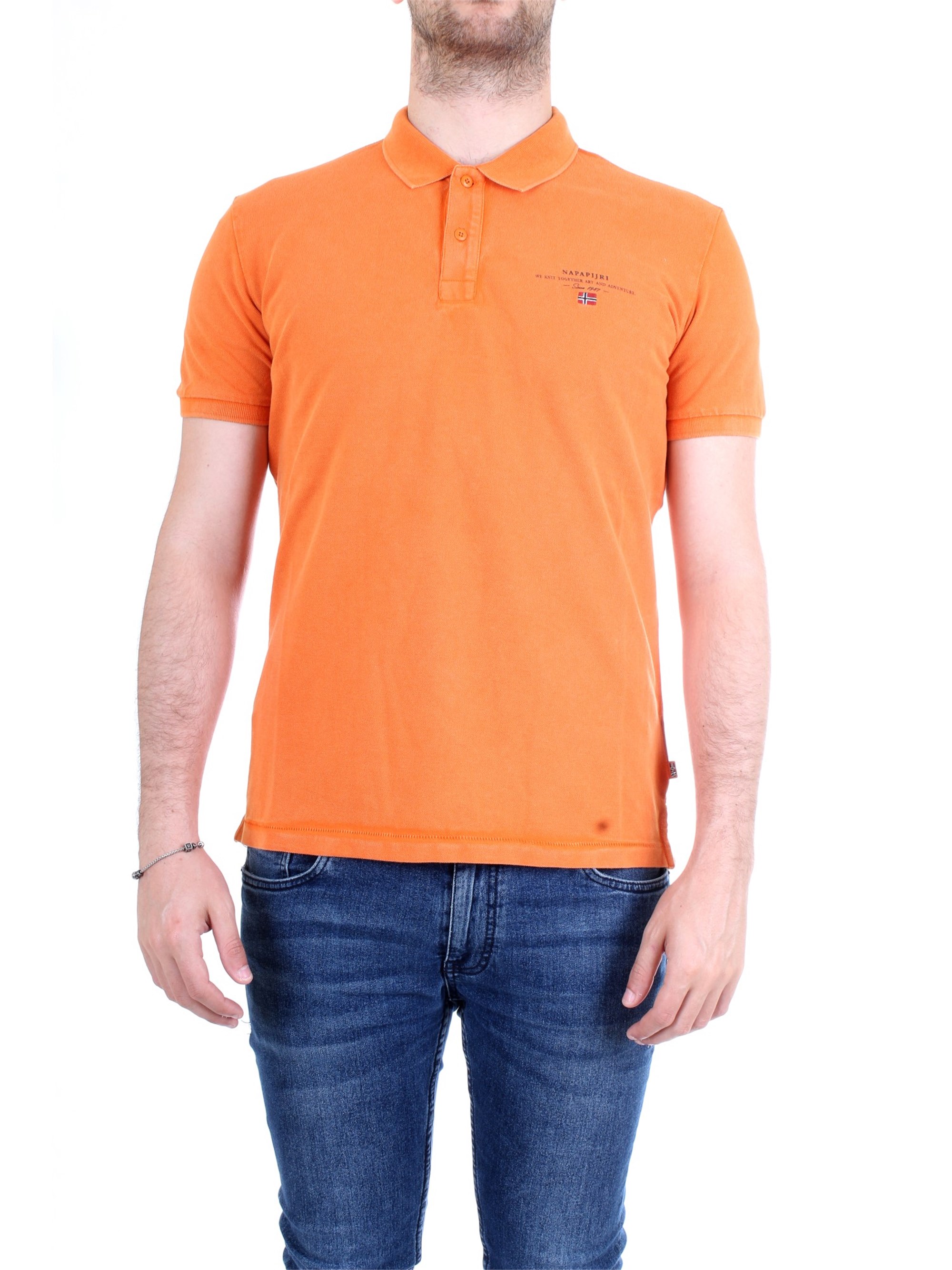 NAPAPIJRI N0YIJ5 Orange Clothing Man Polo shirt NAPAPIJRI N0YIJ5 Orange Clothing Man Polo shirt