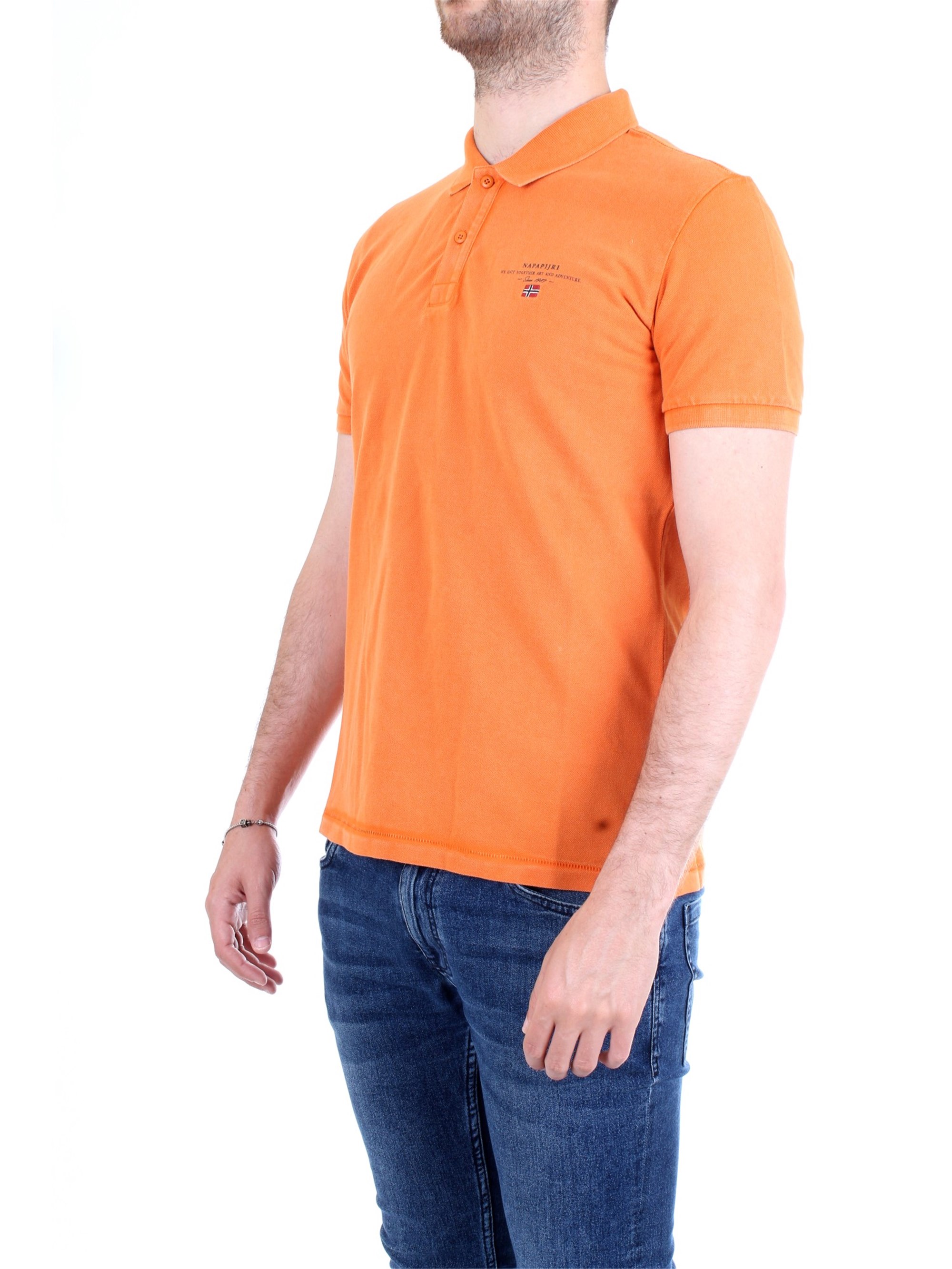 NAPAPIJRI N0YIJ5 Orange Clothing Man Polo shirt NAPAPIJRI N0YIJ5 Orange Clothing Man Polo shirt