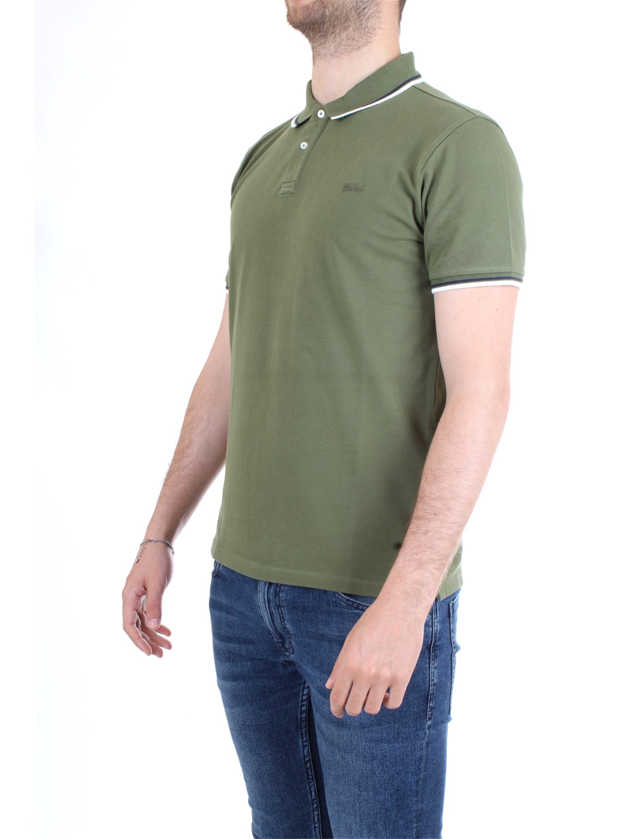 WOOLRICH WOPOL0522 Military green Clothing Man Polo shirt WOOLRICH WOPOL0522 Military green Clothing Man Polo shirt