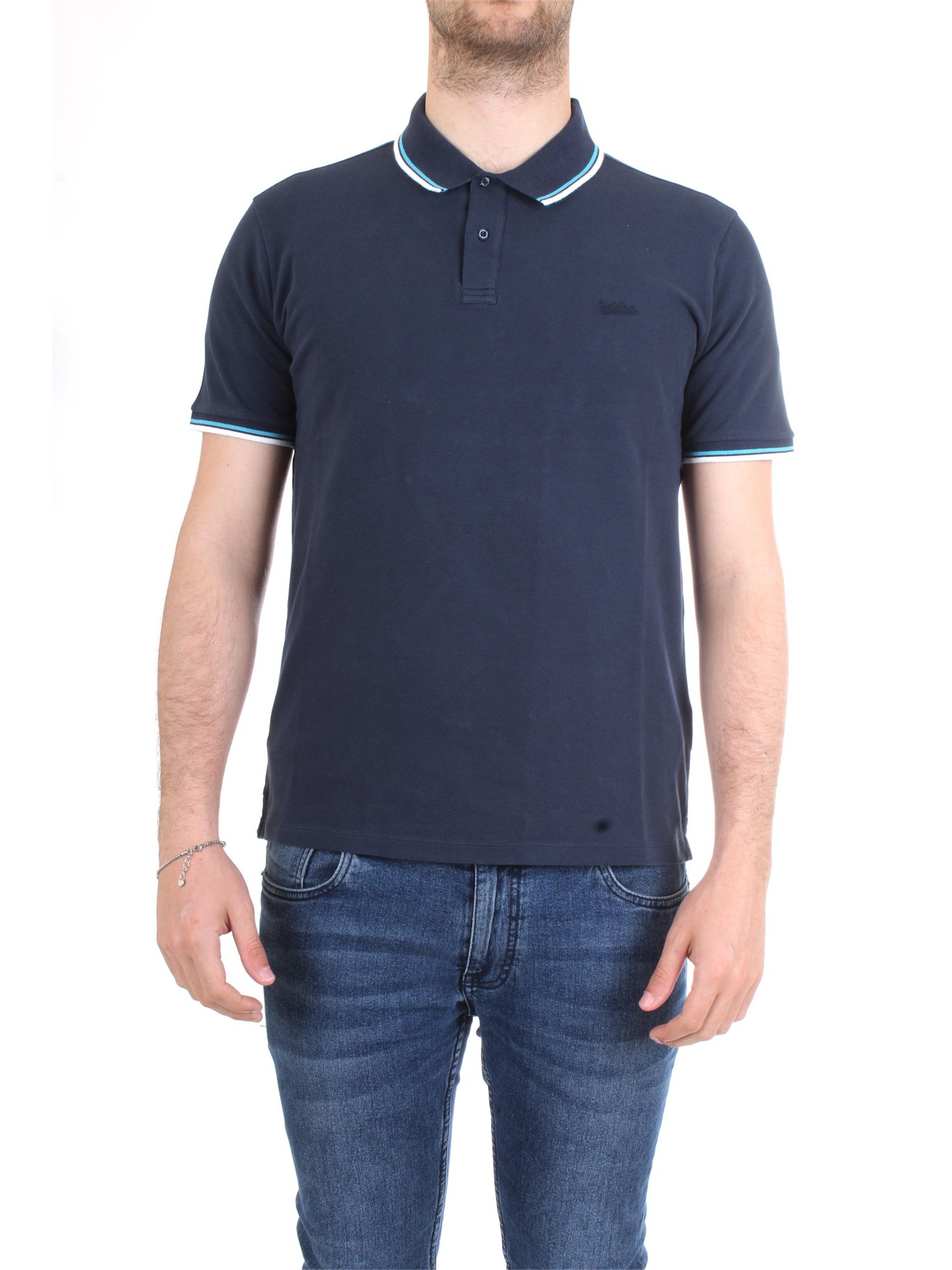 WOOLRICH WOPOL0522 Blue Clothing Man Polo shirt WOOLRICH WOPOL0522 Blue Clothing Man Polo shirt