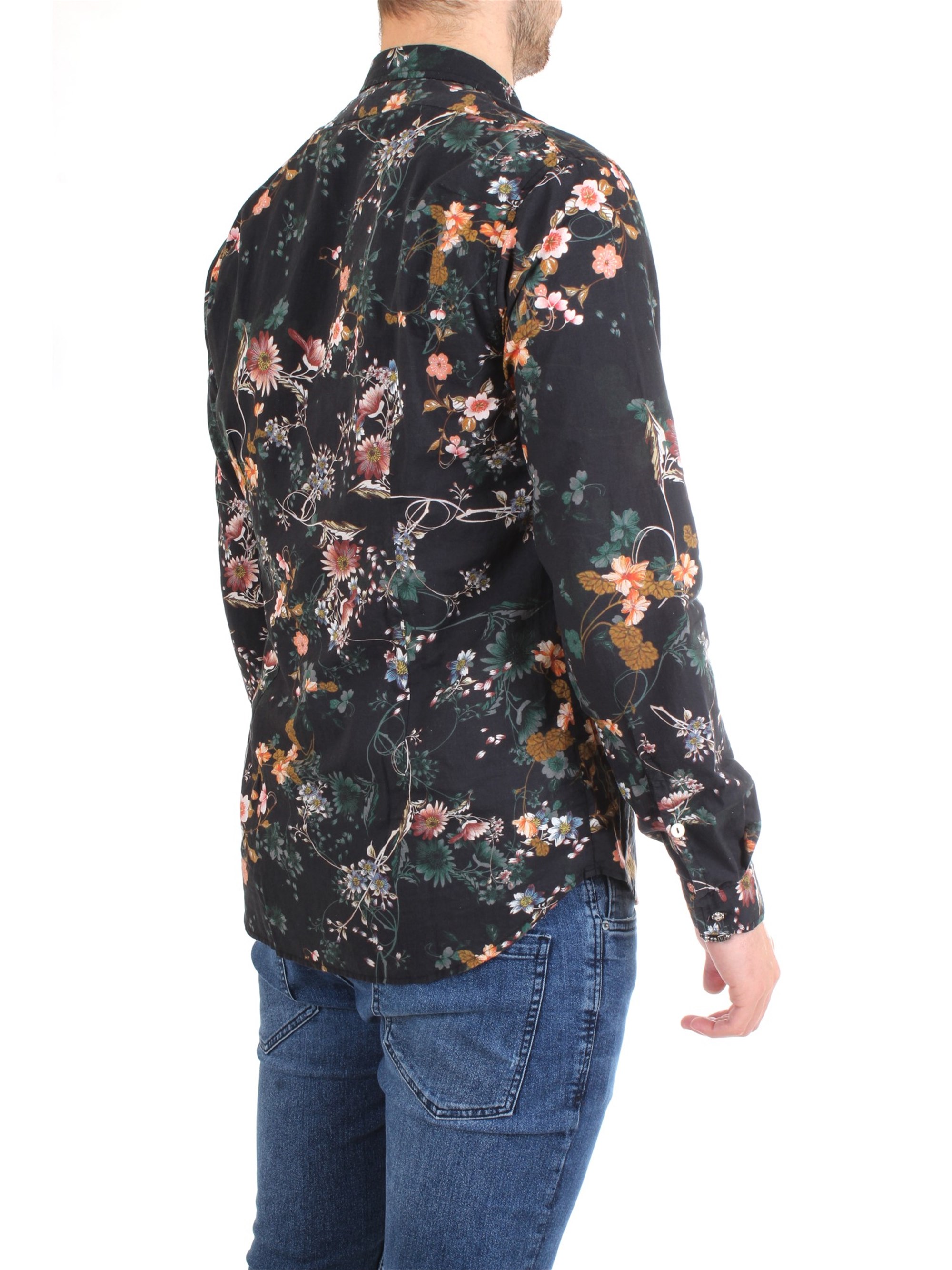 Officina36 0374206871 Black Clothing Man Shirt Officina36 0374206871 Black Clothing Man Shirt