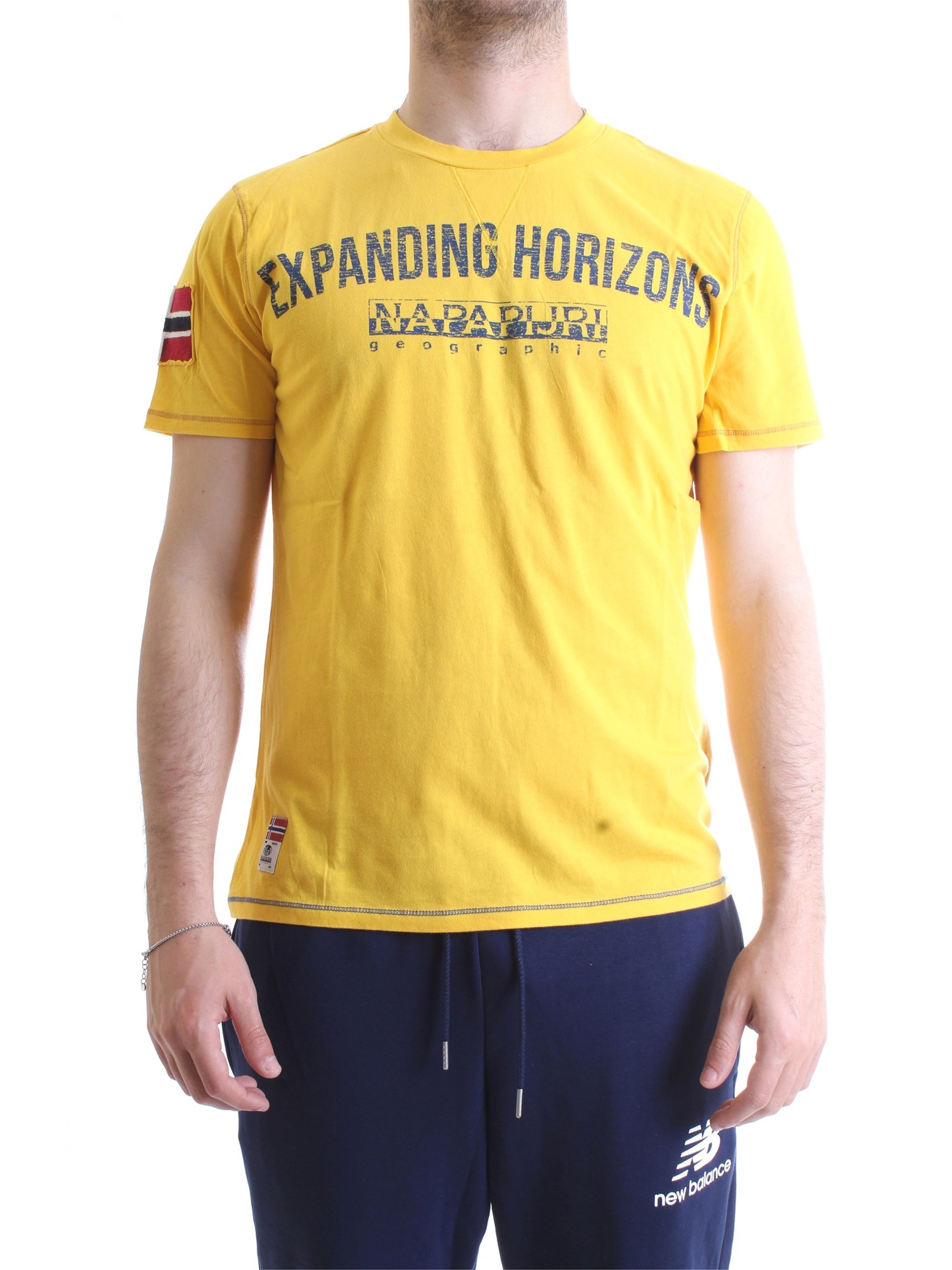 NAPAPIJRI N0YIFP Yellow Clothing Man T-Shirt/Polo NAPAPIJRI N0YIFP Yellow Clothing Man T-Shirt/Polo