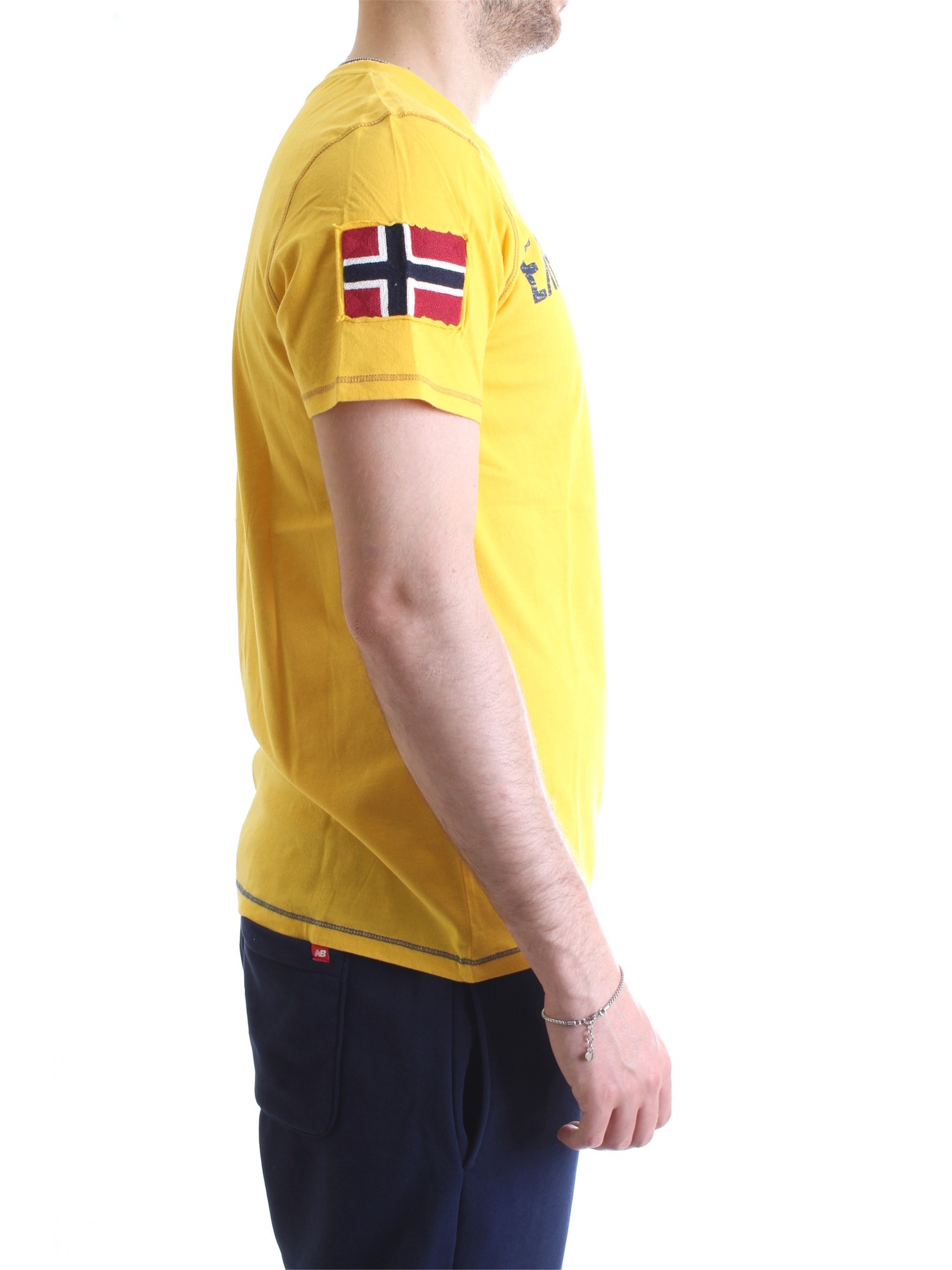 NAPAPIJRI N0YIFP Yellow Clothing Man T-Shirt/Polo NAPAPIJRI N0YIFP Yellow Clothing Man T-Shirt/Polo