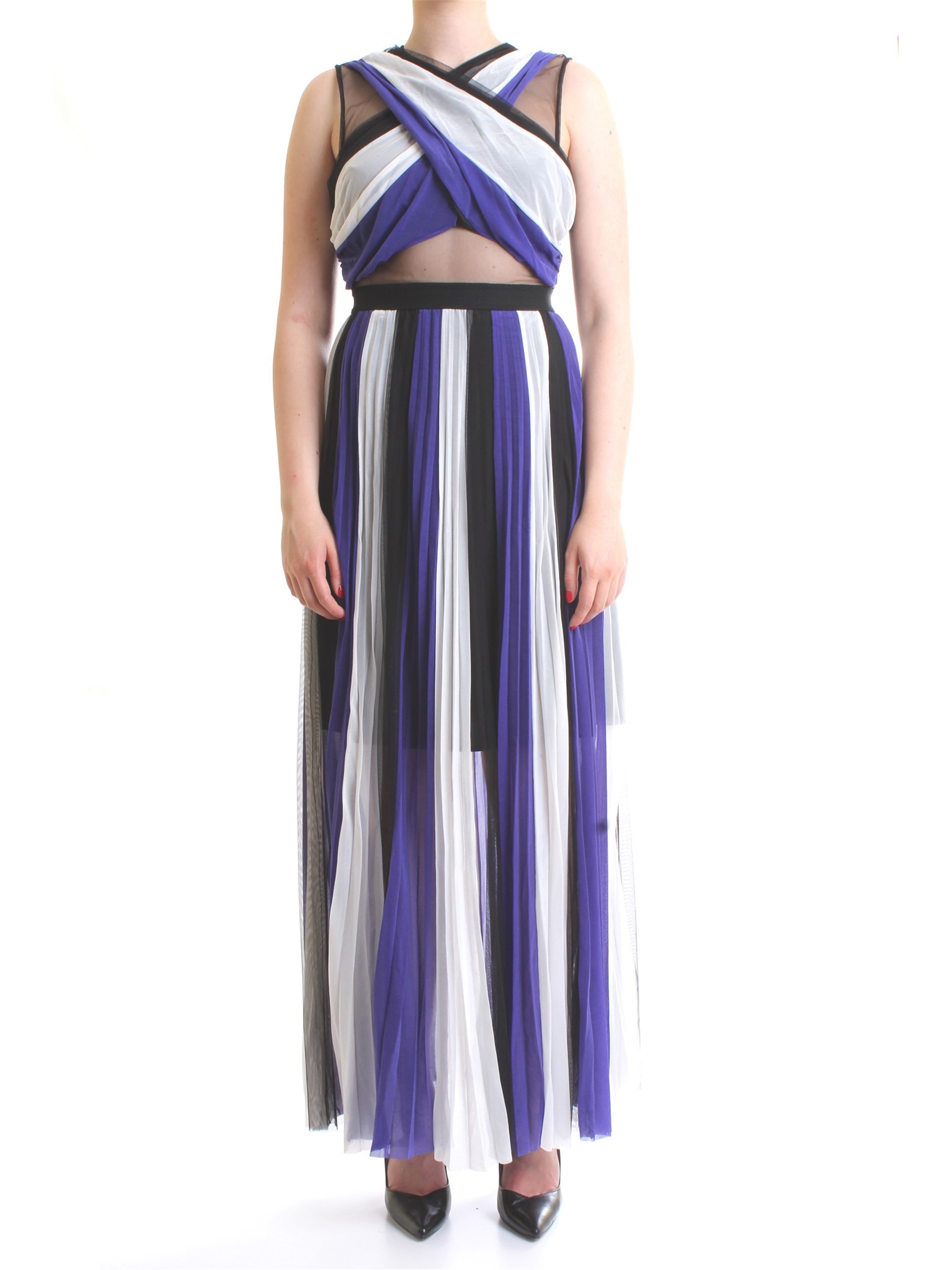 SILVIAN HEACH CVP19102VE Blue Clothing Woman Dress SILVIAN HEACH CVP19102VE Blue Clothing Woman Dress