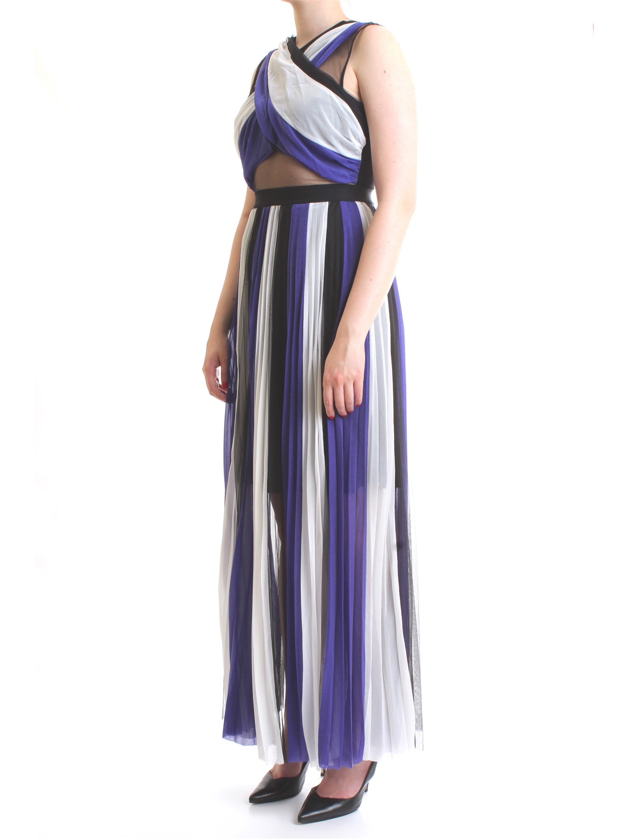 SILVIAN HEACH CVP19102VE Blue Clothing Woman Dress SILVIAN HEACH CVP19102VE Blue Clothing Woman Dress