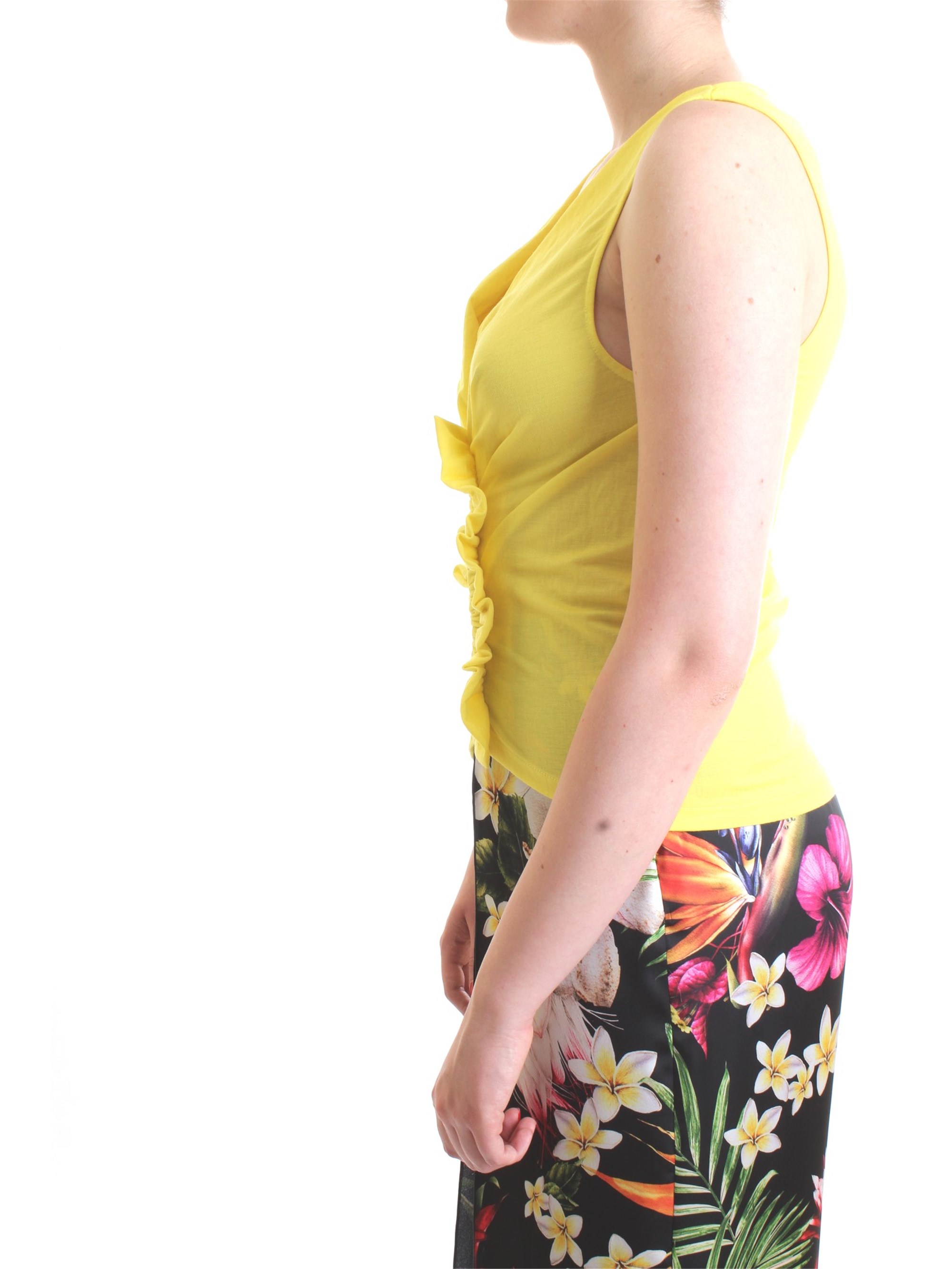 PATRIZIA PEPE 2M3750 A4Y7 Yellow Clothing Woman Top PATRIZIA PEPE 2M3750 A4Y7 Yellow Clothing Woman Top