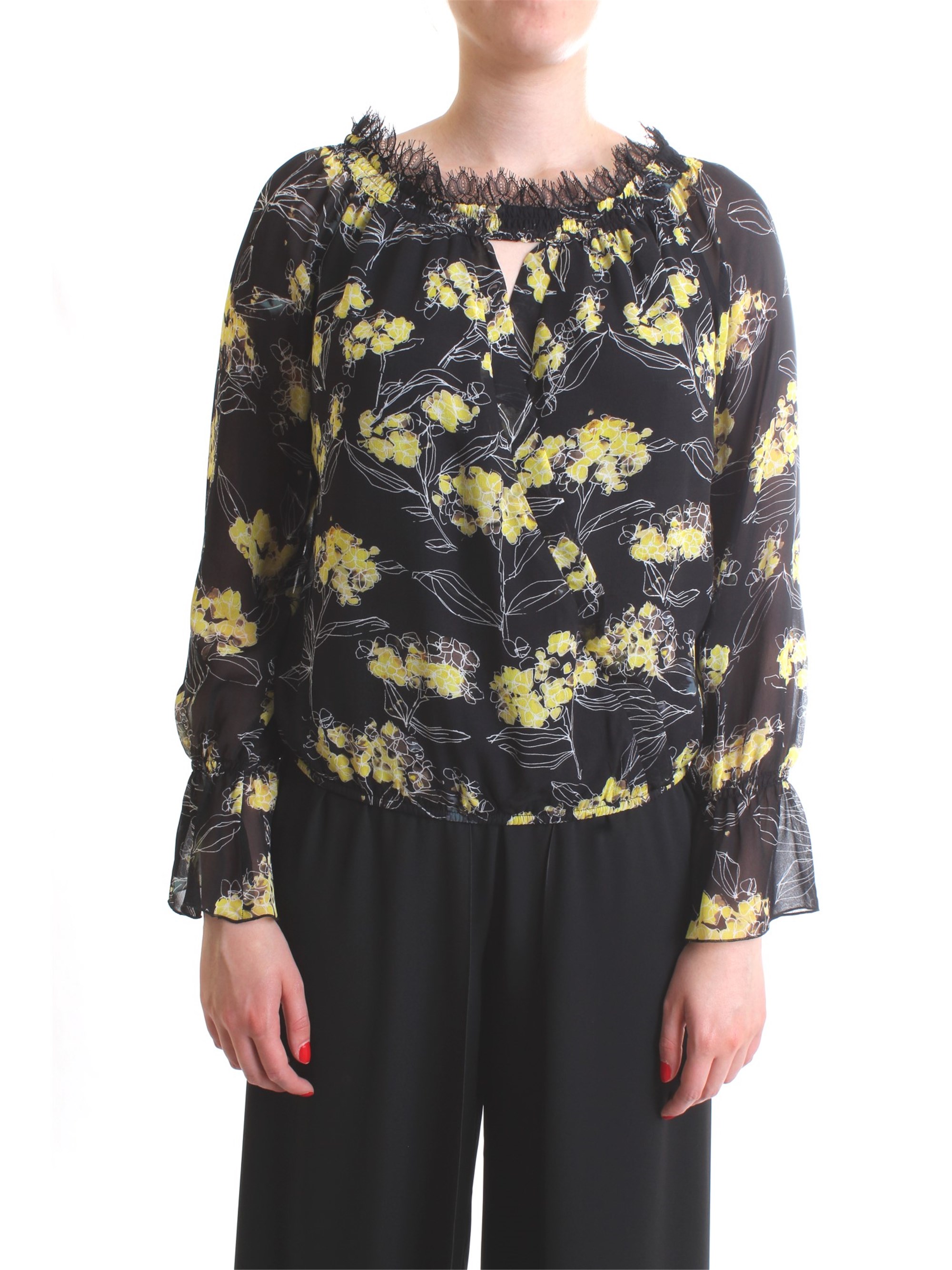 PATRIZIA PEPE 2C1132 A3KM Black Clothing Woman Top PATRIZIA PEPE 2C1132 A3KM Black Clothing Woman Top
