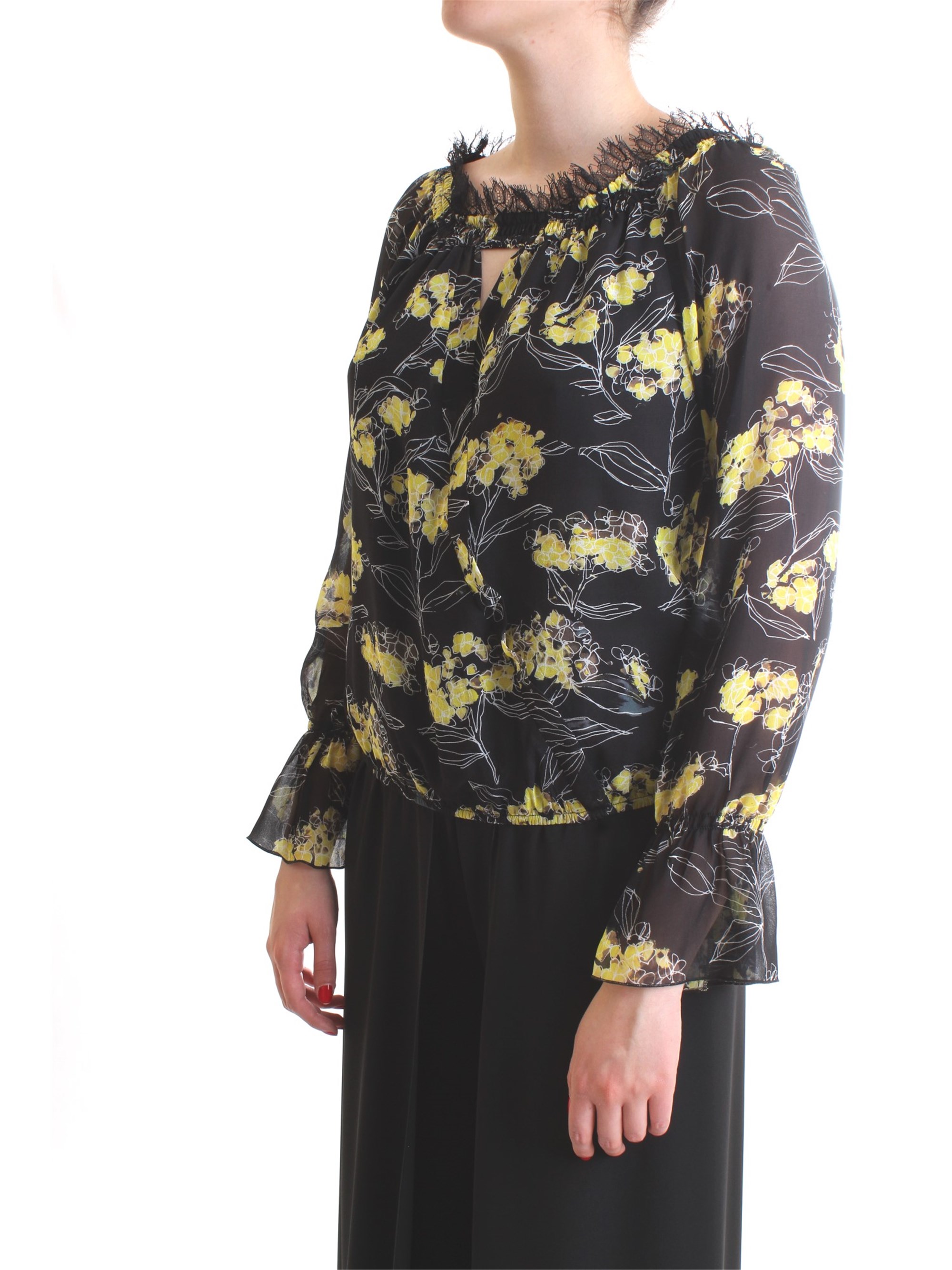 PATRIZIA PEPE 2C1132 A3KM Black Clothing Woman Top PATRIZIA PEPE 2C1132 A3KM Black Clothing Woman Top
