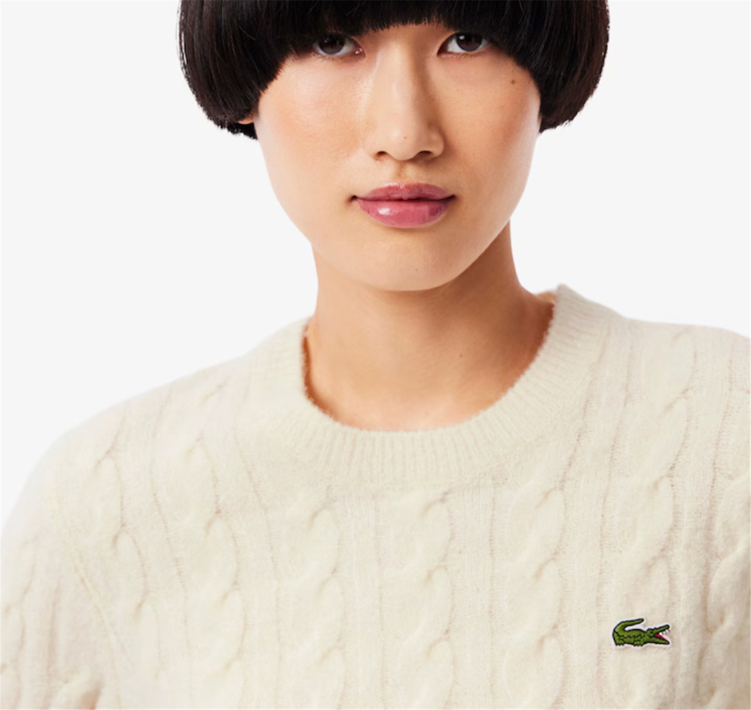 Lacoste AF4159 Latte Abbigliamento Donna Maglioni Lacoste AF4159 Latte Abbigliamento Donna Maglioni