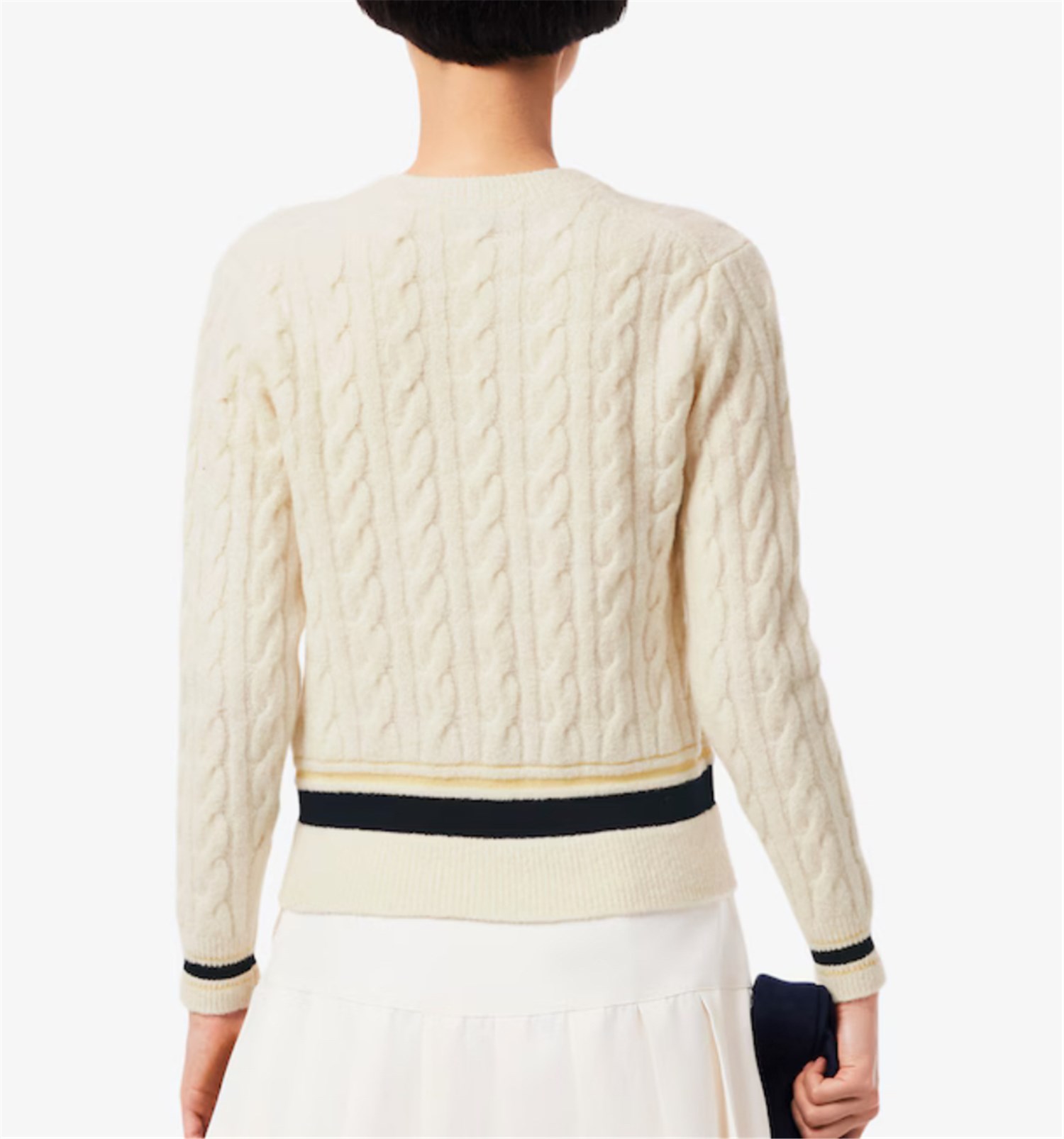 Lacoste AF4159 Latte Abbigliamento Donna Maglioni Lacoste AF4159 Latte Abbigliamento Donna Maglioni