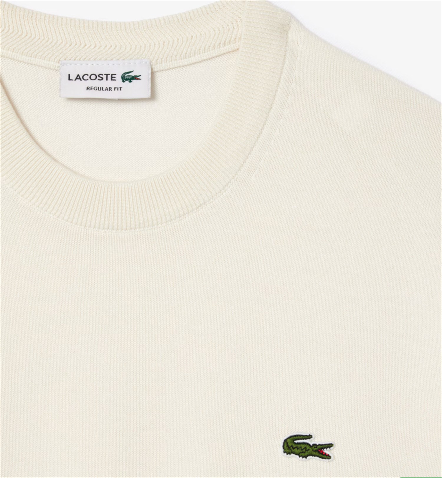 Lacoste AH0128 White Clothing Man Pullover Lacoste AH0128 White Clothing Man Pullover