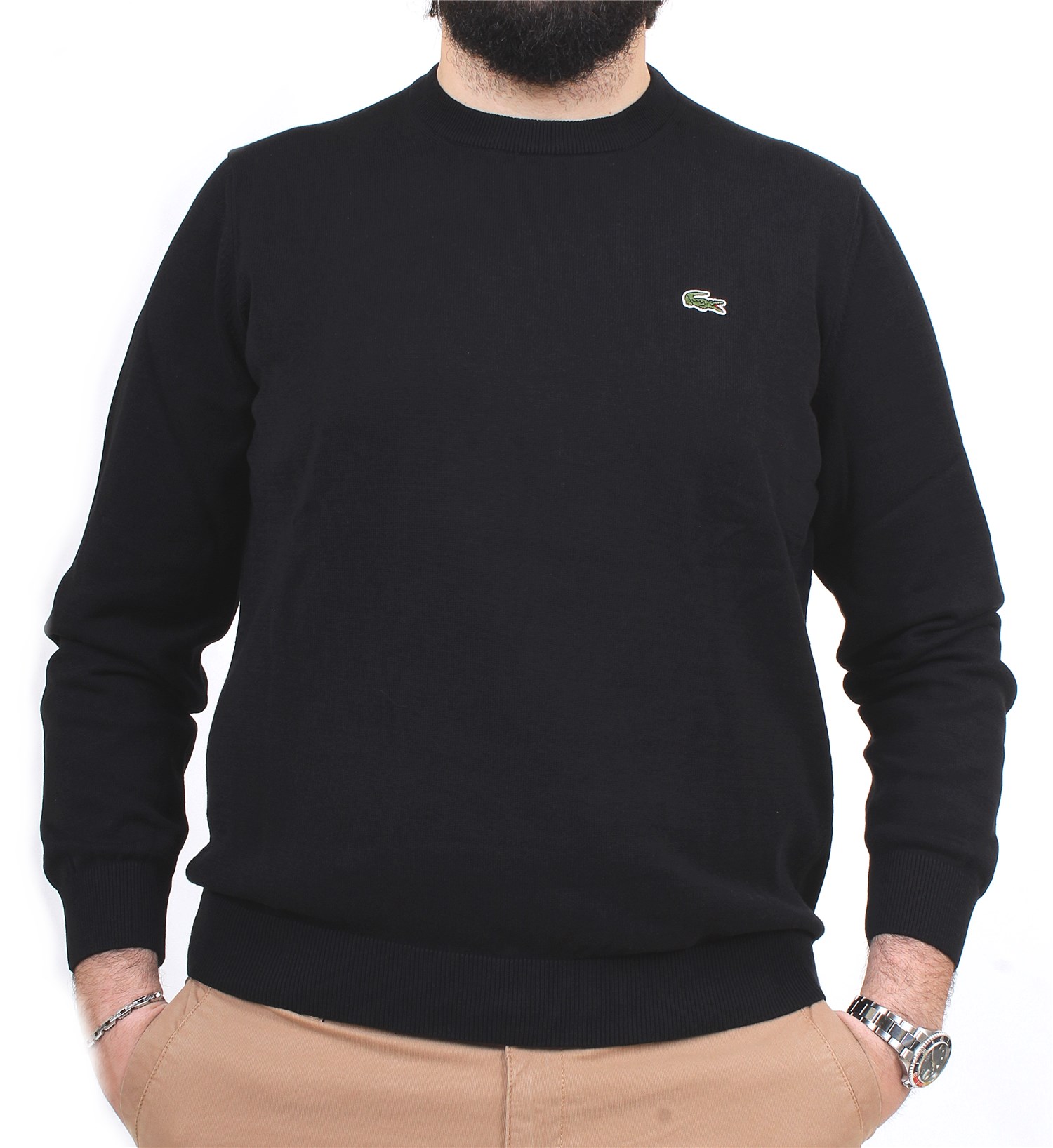 Lacoste AH0128 Nero Abbigliamento Uomo Maglioni Lacoste AH0128 Nero Abbigliamento Uomo Maglioni
