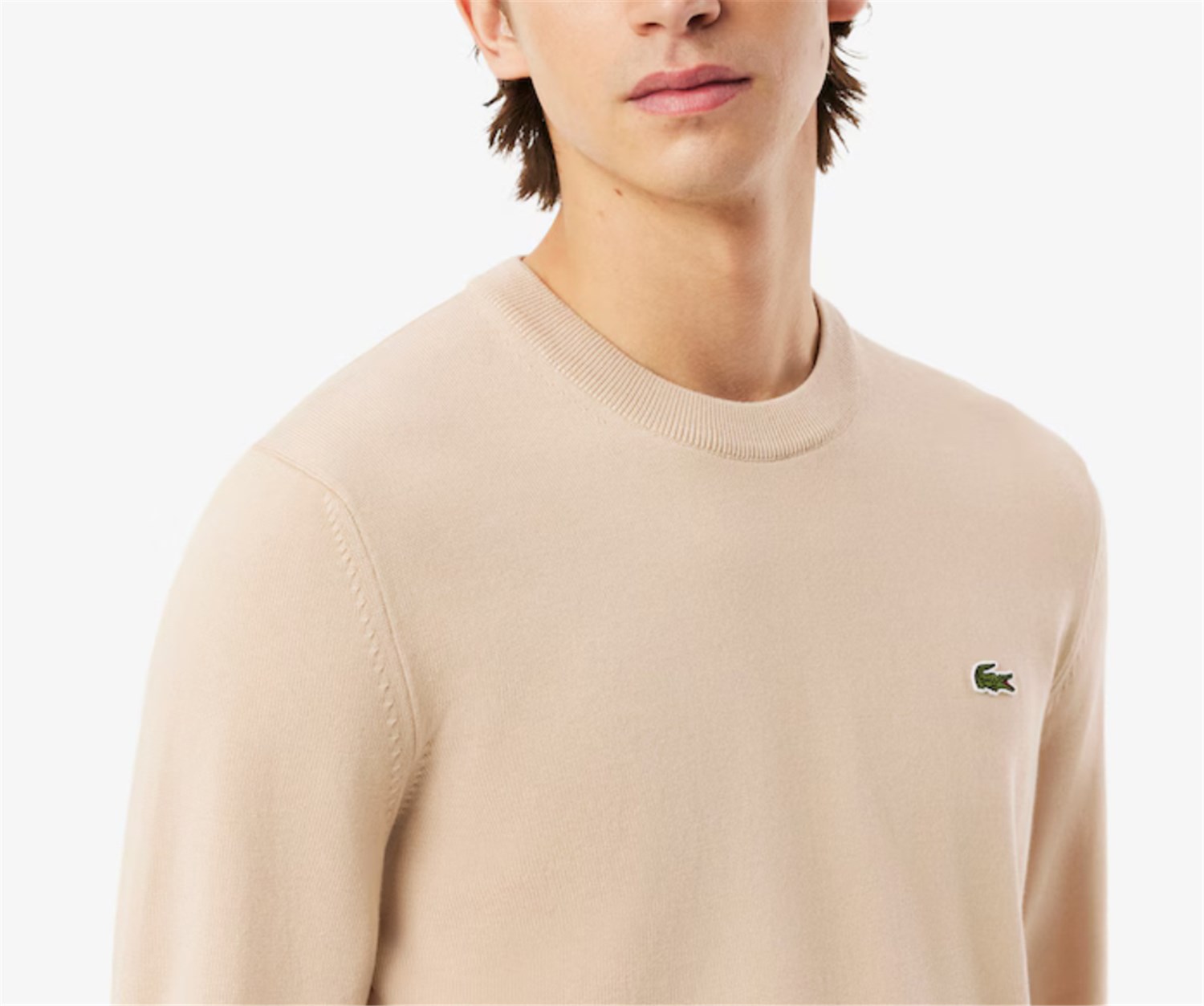 Lacoste AH1985 00 Beige Abbigliamento Uomo Pullover Lacoste AH1985 00 Beige Abbigliamento Uomo Pullover