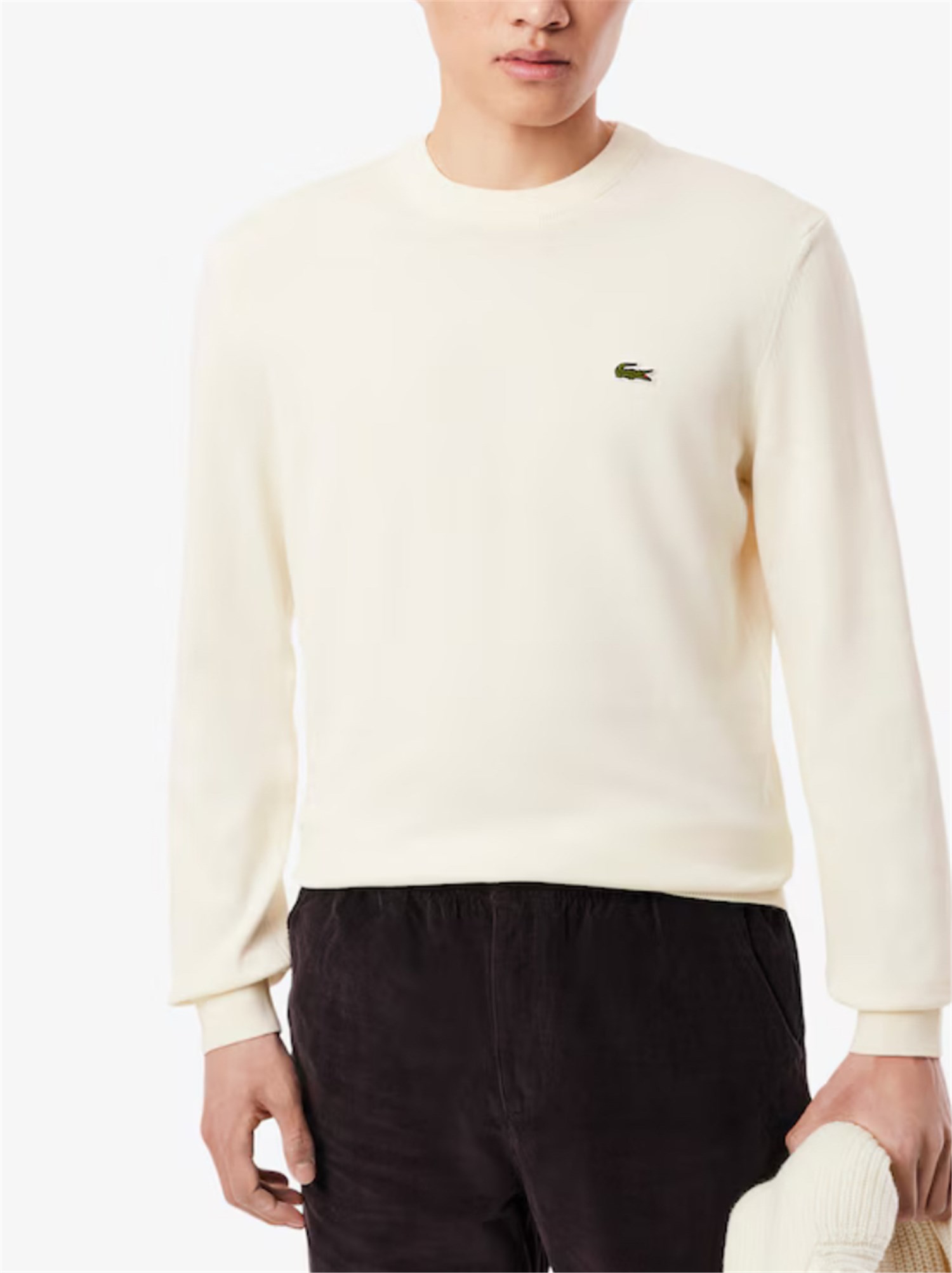 Lacoste AH1985 00 Bianco Abbigliamento Uomo Pullover Lacoste AH1985 00 Bianco Abbigliamento Uomo Pullover