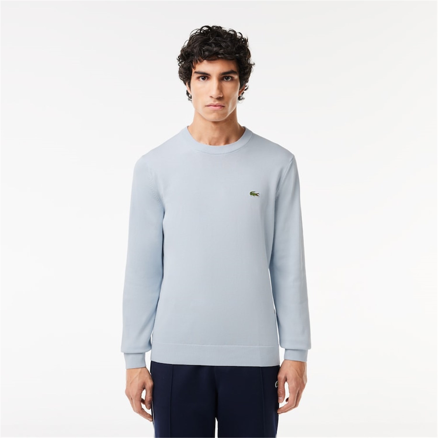 Lacoste AH1985 00 Light blue Clothing Man Pullover Lacoste AH1985 00 Light blue Clothing Man Pullover