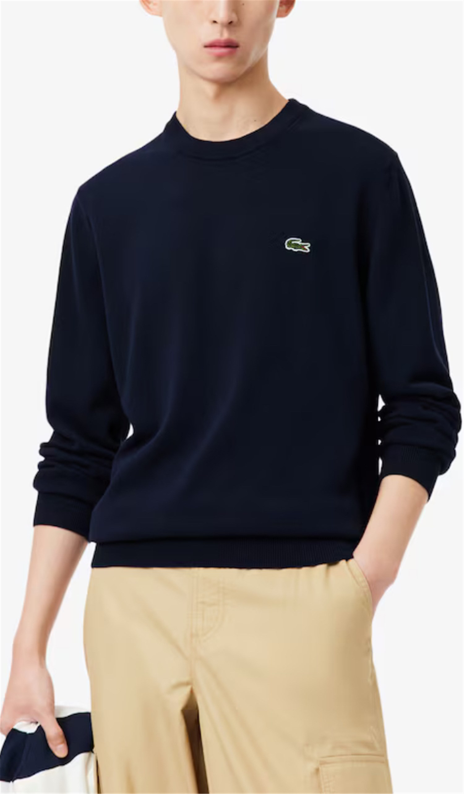 Lacoste AH1985 00 Blu Abbigliamento Uomo Pullover Lacoste AH1985 00 Blu Abbigliamento Uomo Pullover