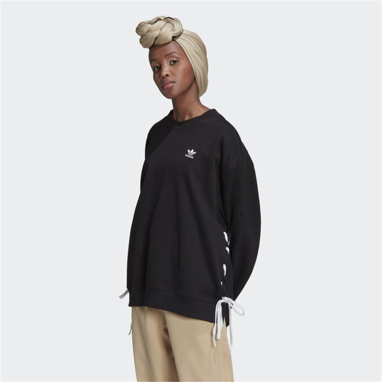 ADIDAS ORIGINALS HK5055 Black Clothing Woman Sweater ADIDAS ORIGINALS HK5055 Black Clothing Woman Sweater