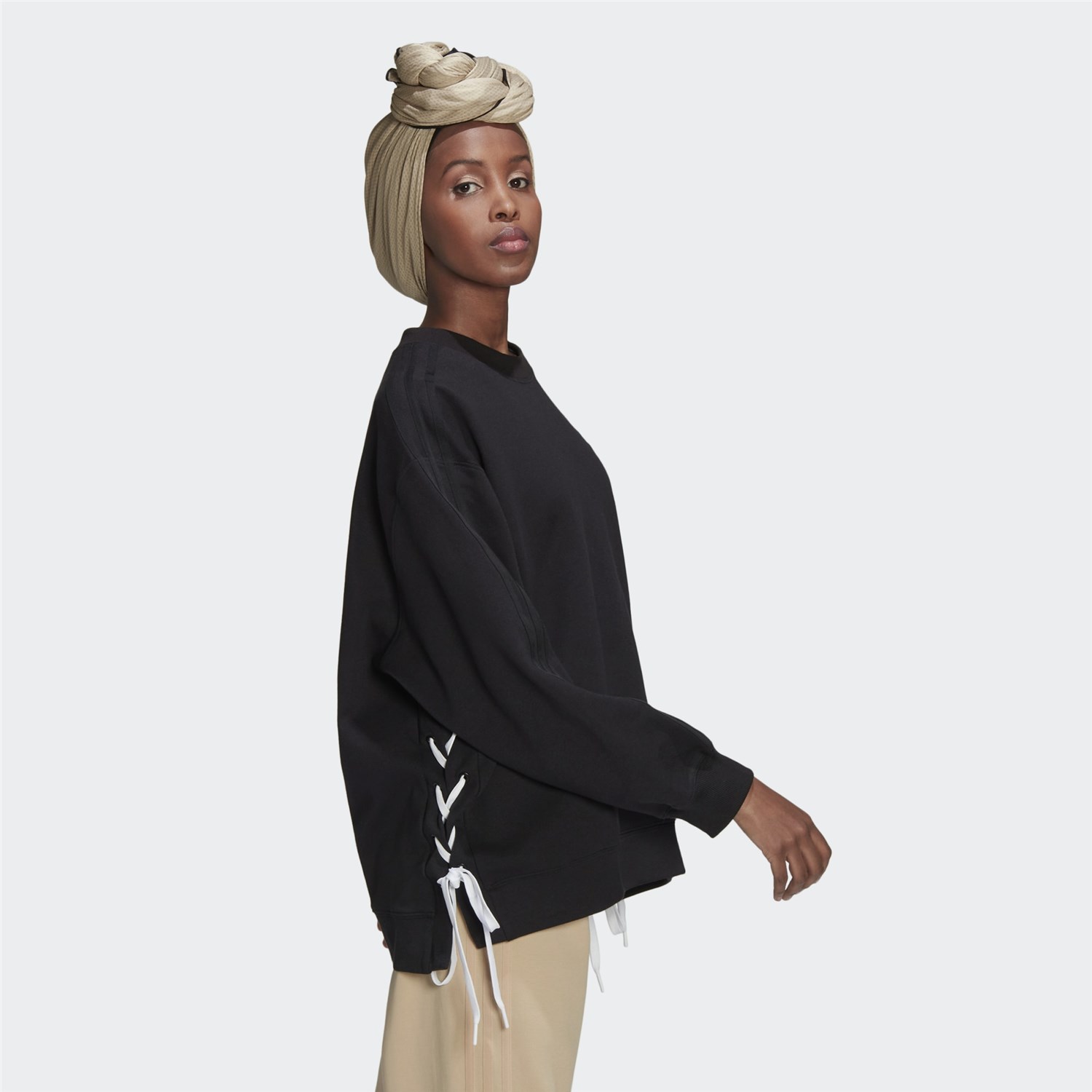 ADIDAS ORIGINALS HK5055 Black Clothing Woman Sweater ADIDAS ORIGINALS HK5055 Black Clothing Woman Sweater