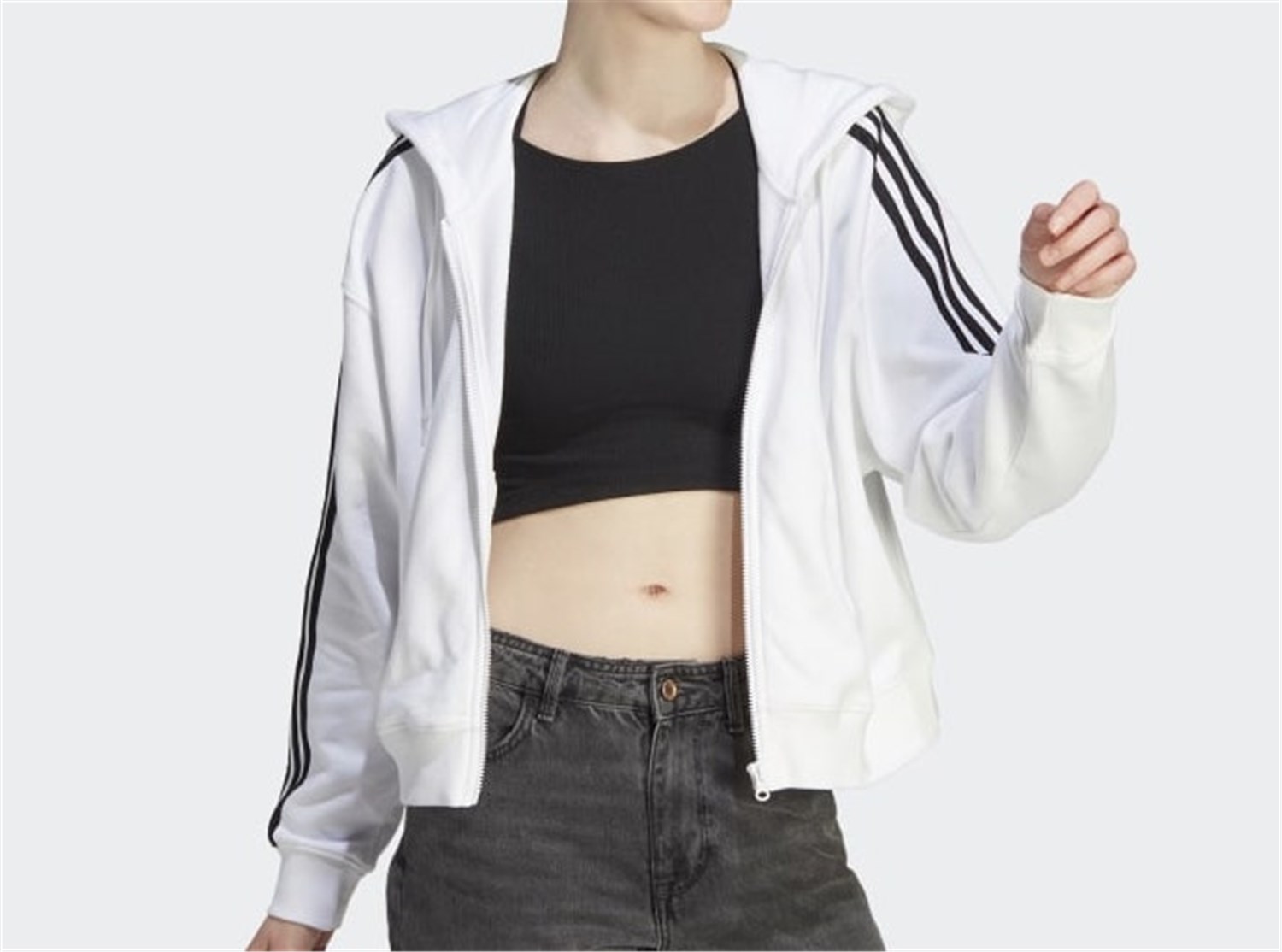 ADIDAS ORIGINALS IK8387 Bianco Abbigliamento Donna Felpa ADIDAS ORIGINALS IK8387 Bianco Abbigliamento Donna Felpa