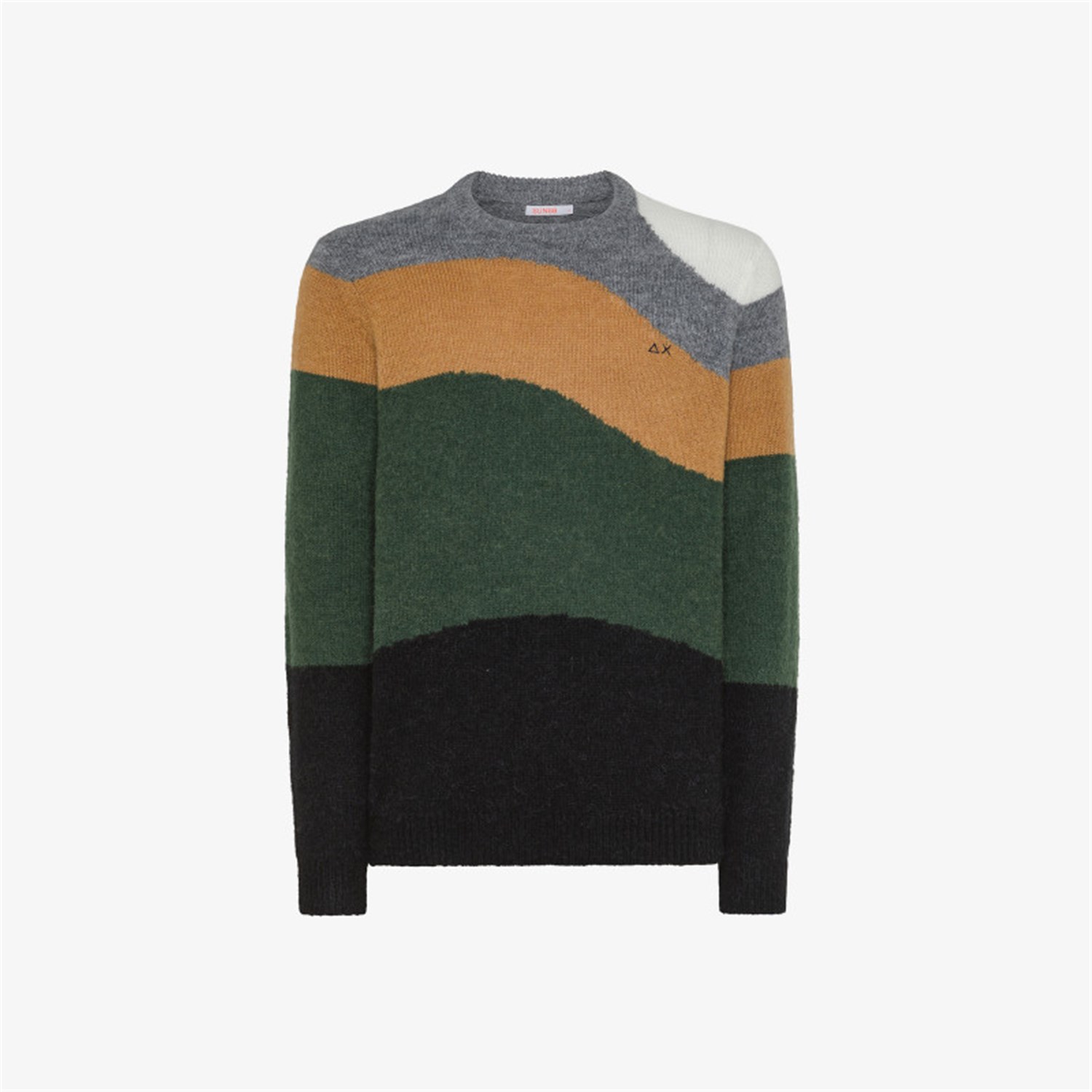 SUN68 K43167 Green Clothing Man Pullover SUN68 K43167 Green Clothing Man Pullover