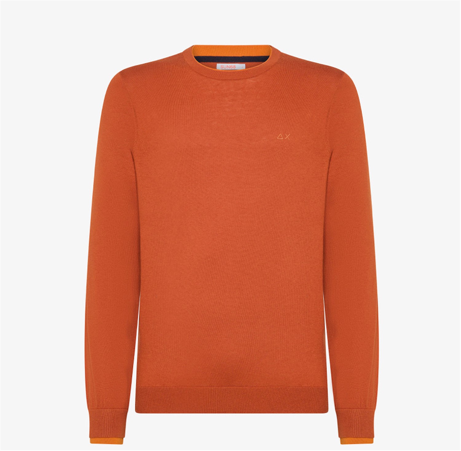 SUN68 K44125 Orange Clothing Man Sweater SUN68 K44125 Orange Clothing Man Sweater