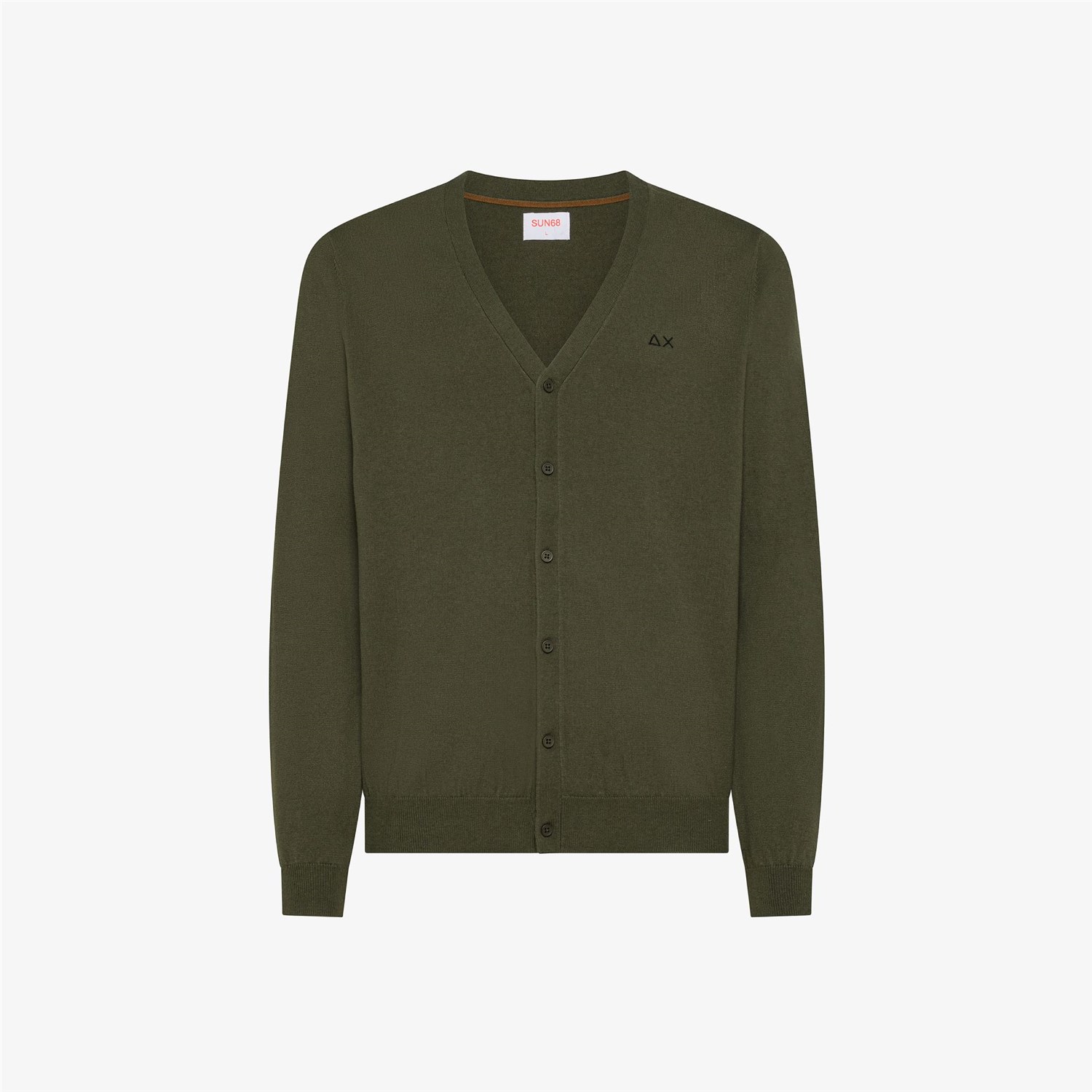 SUN68 K45103 Verde Abbigliamento Uomo Cardigan