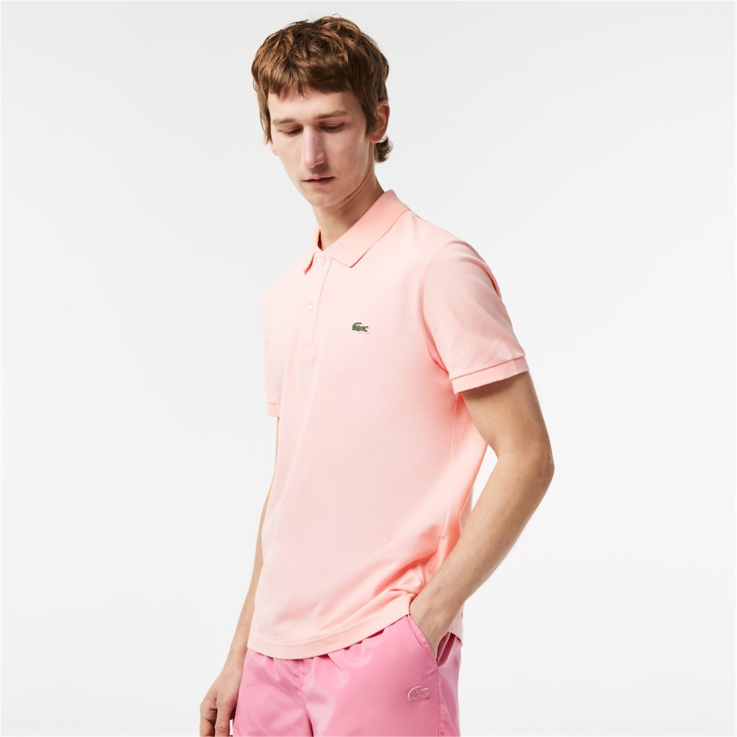 Lacoste L.12.12 Pink Clothing Man Polo shirt Lacoste L.12.12 Pink Clothing Man Polo shirt