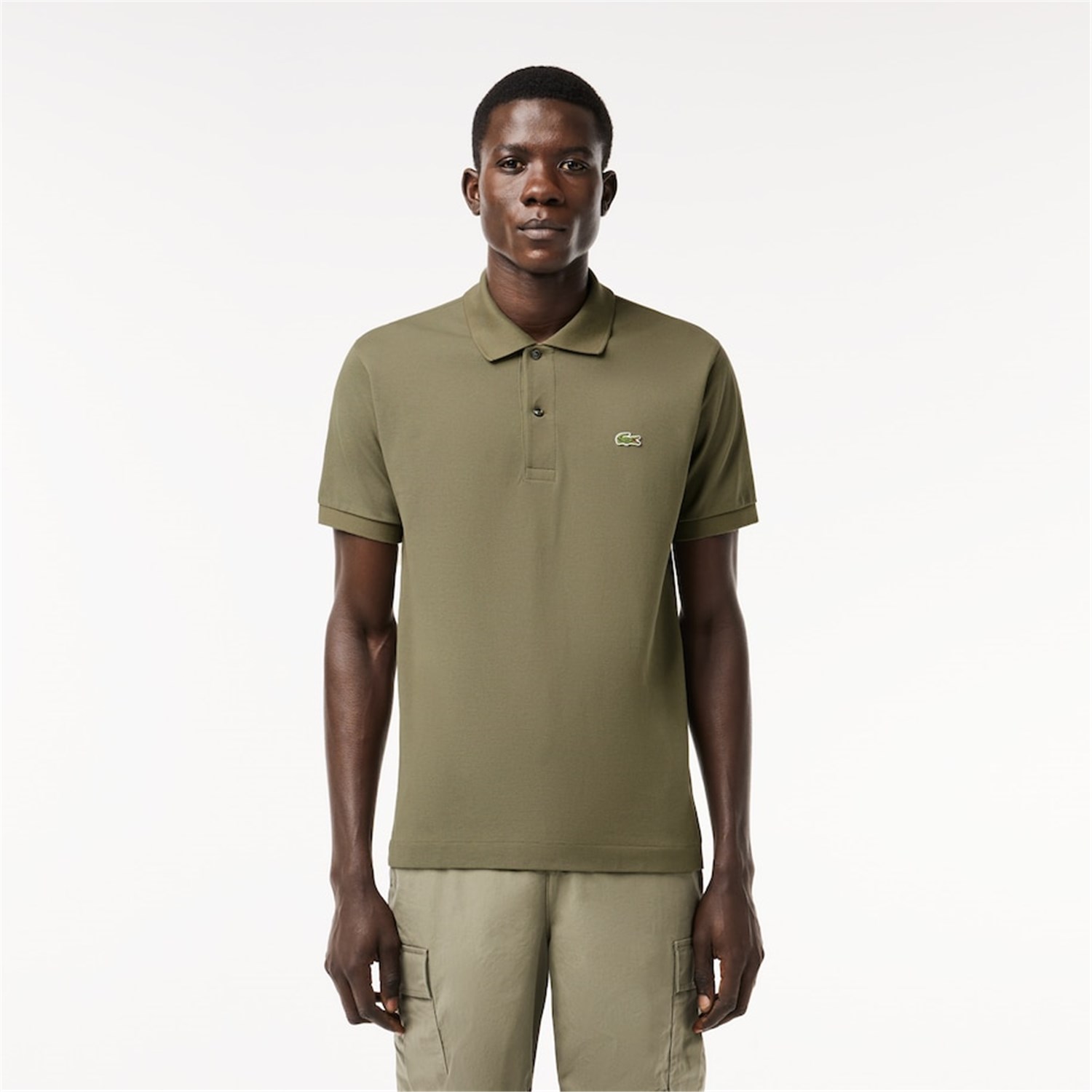 Lacoste L.12.12 Verde Militare Abbigliamento Uomo Polo Lacoste L.12.12 Verde Militare Abbigliamento Uomo Polo