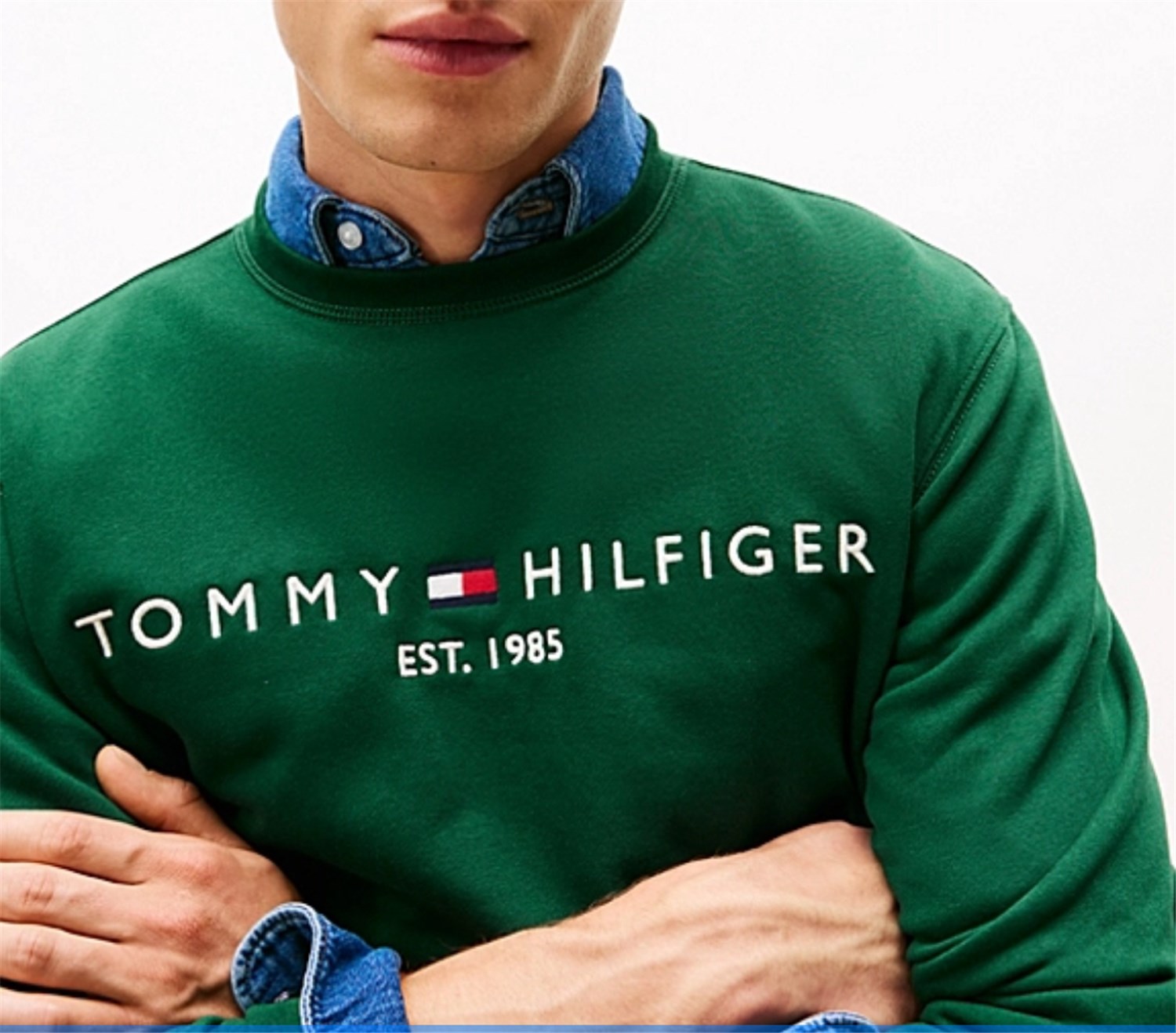 TOMMY HILFIGER MW0MW11596 Verde Abbigliamento Uomo Felpa